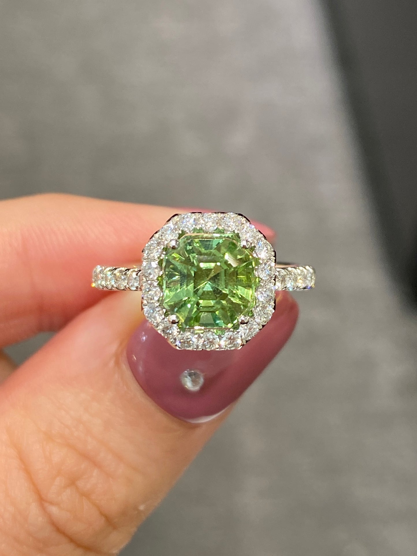 Natural Green Tourmaline 2.11ct Ring