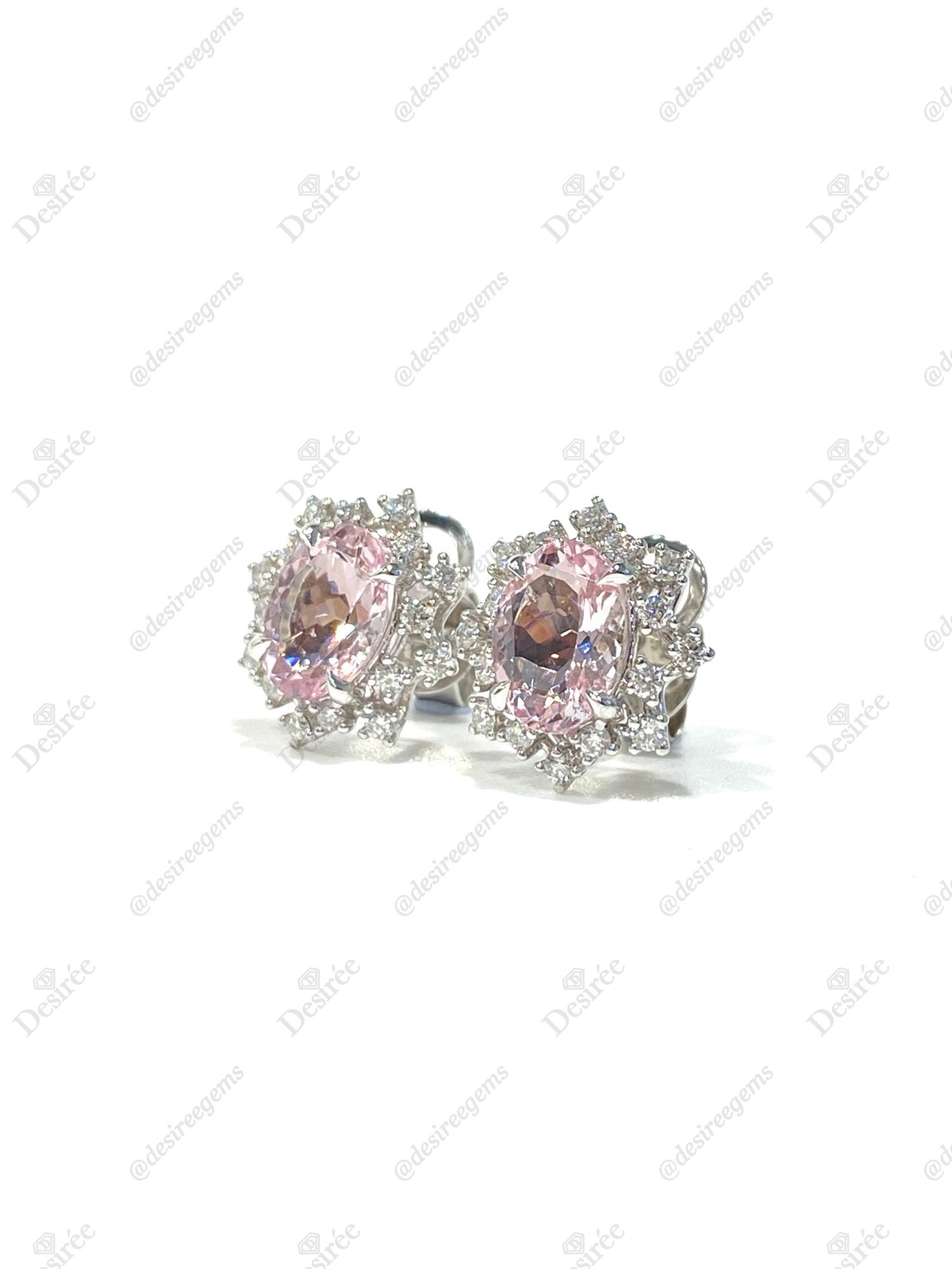 Natural Morganite 2.88ct Earrings