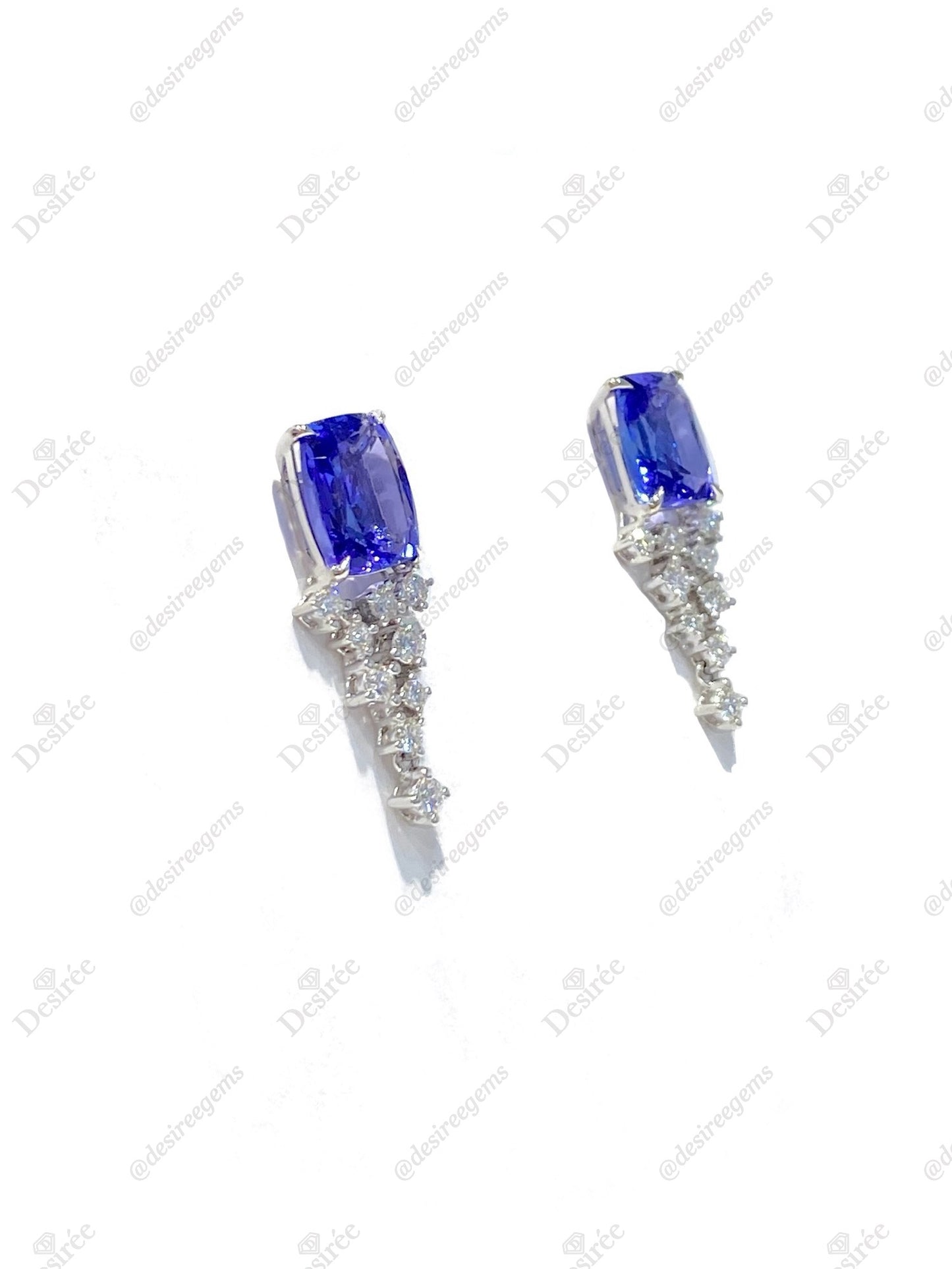 Natural Tanzanites 5.06ct Earrings