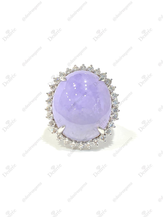 Natural Type A Purple Jadeite Ring