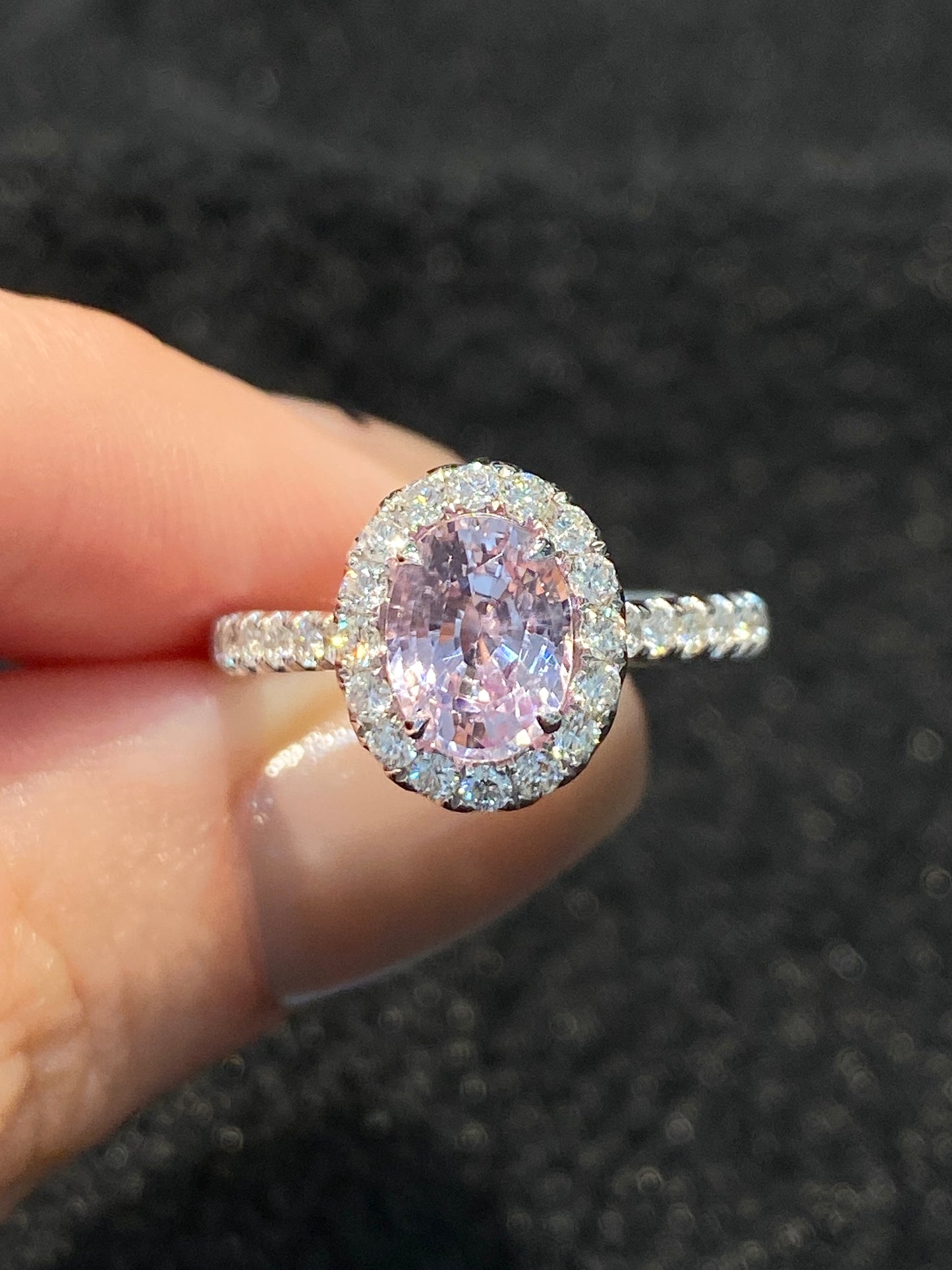 Natural Peach Sapphire 1.50ct Ring