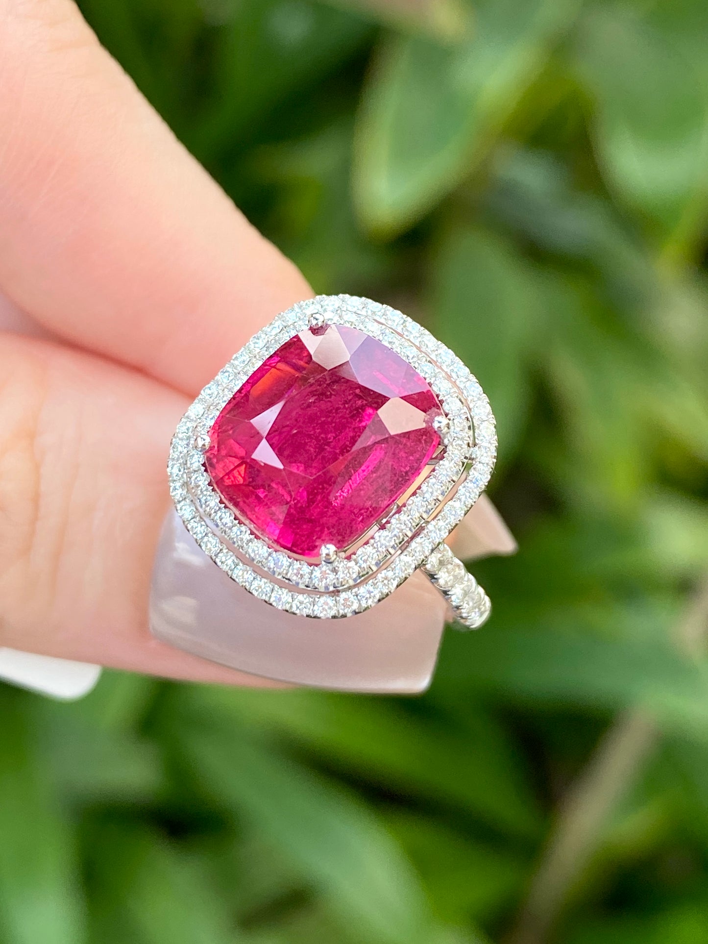 Natural Rubellite Tourmaline 5.29ct Ring