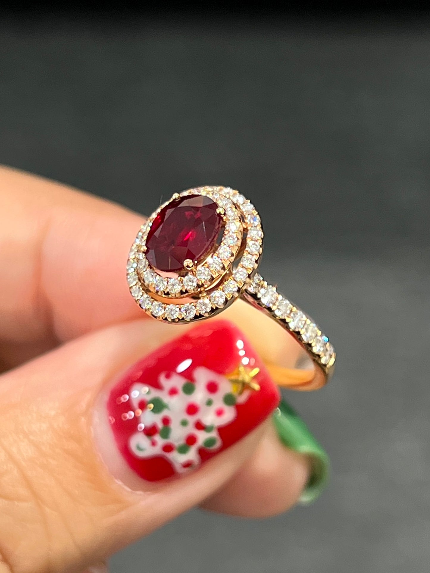Natural Unheated Ruby 1.04ct Ring