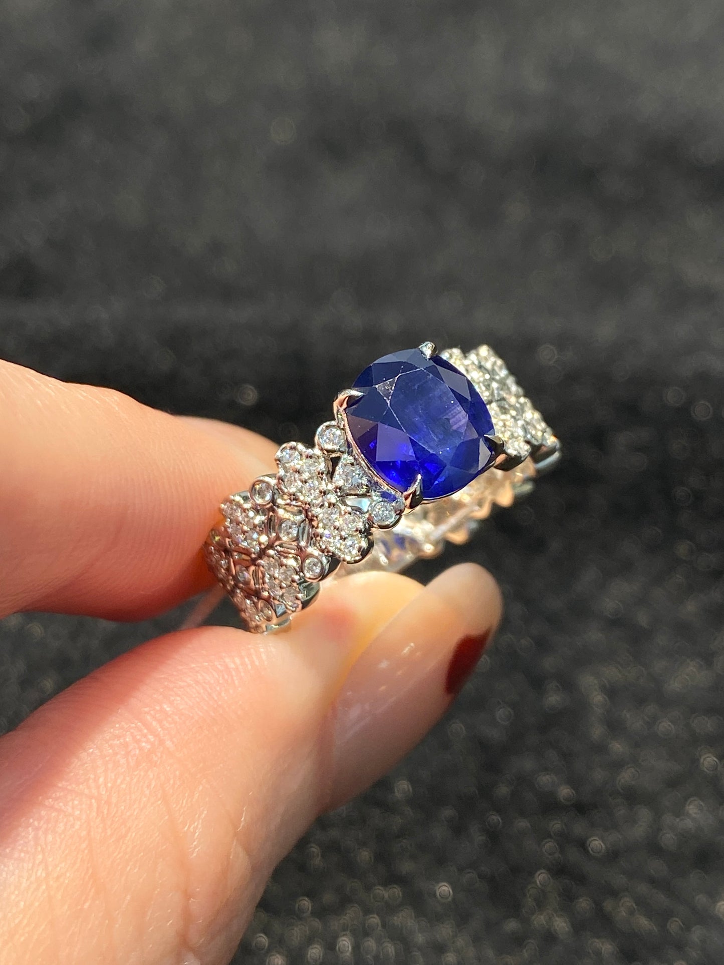 Natural Blue Sapphire 2.42ct Ring