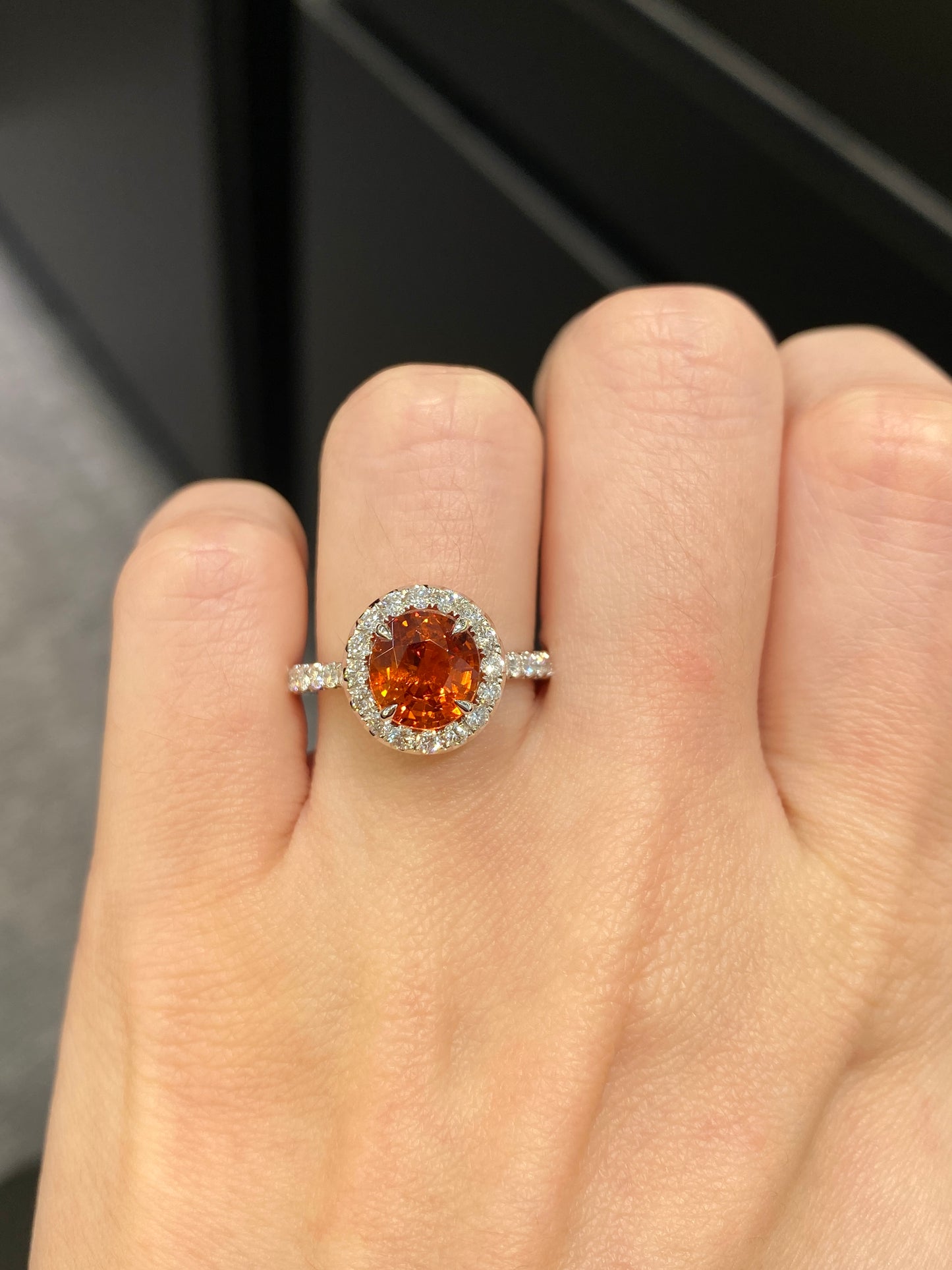 Natural Mandarin Garnet 2.10ct Ring