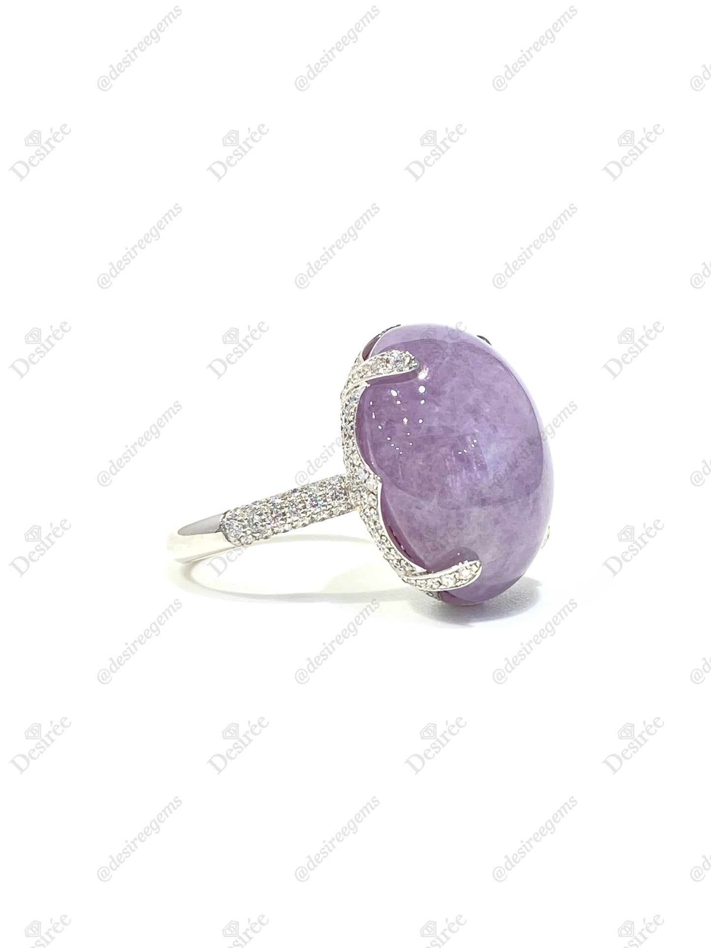 Natural Type A Lavender Jadeite Ring