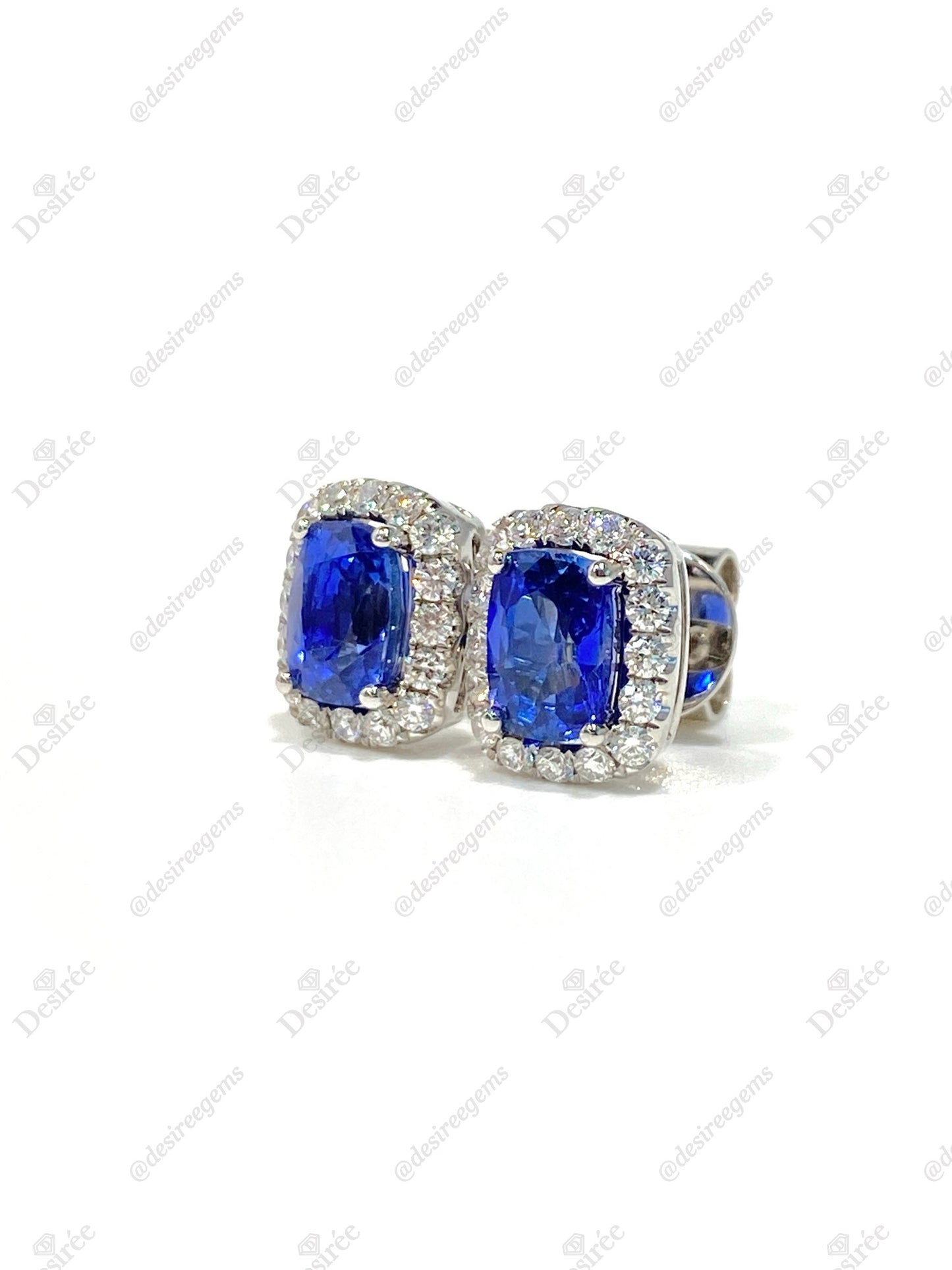 Natural Blue Sapphire Earrings 1.75ct