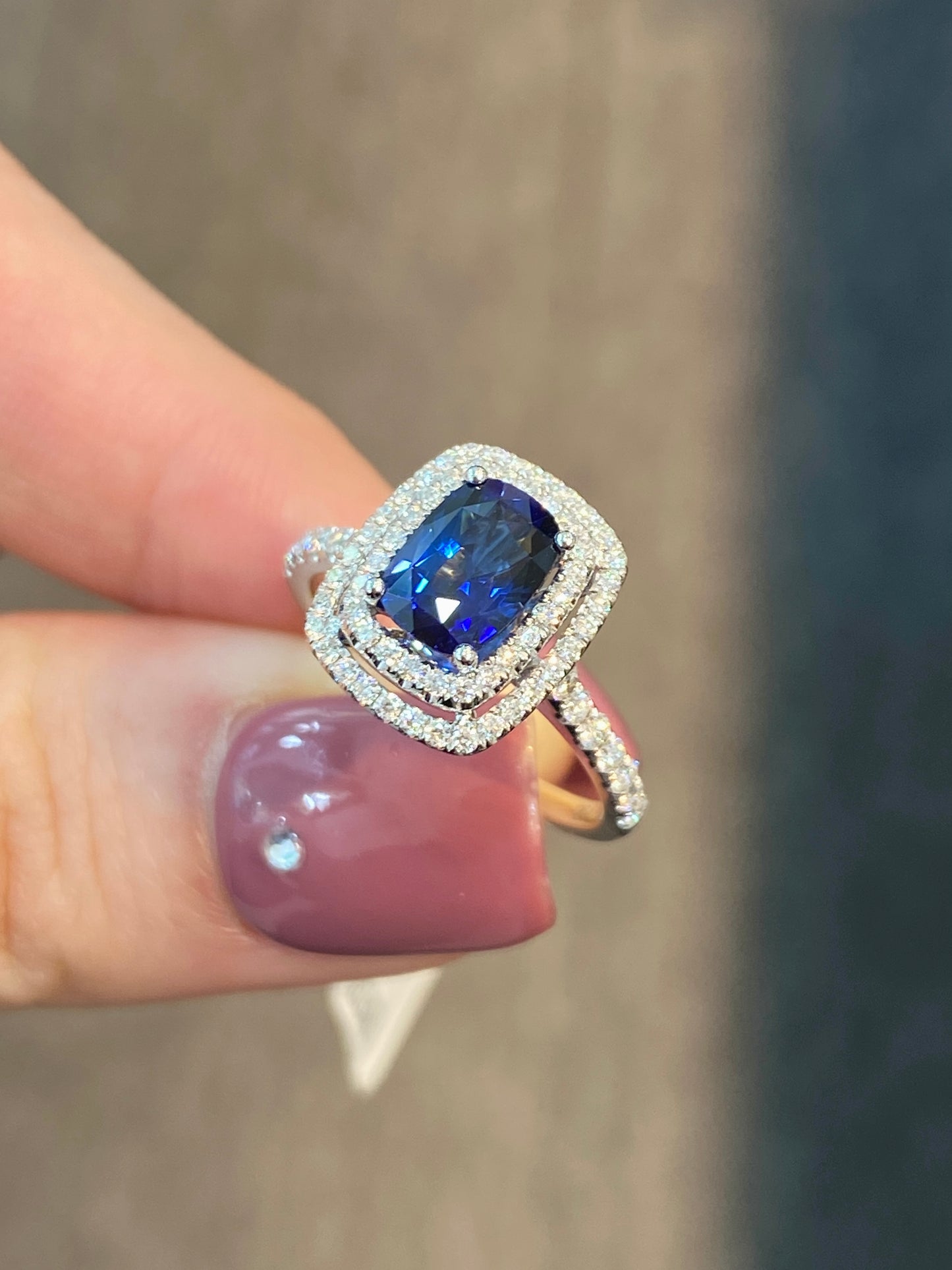 Natural Blue Sapphire 1.54ct Ring