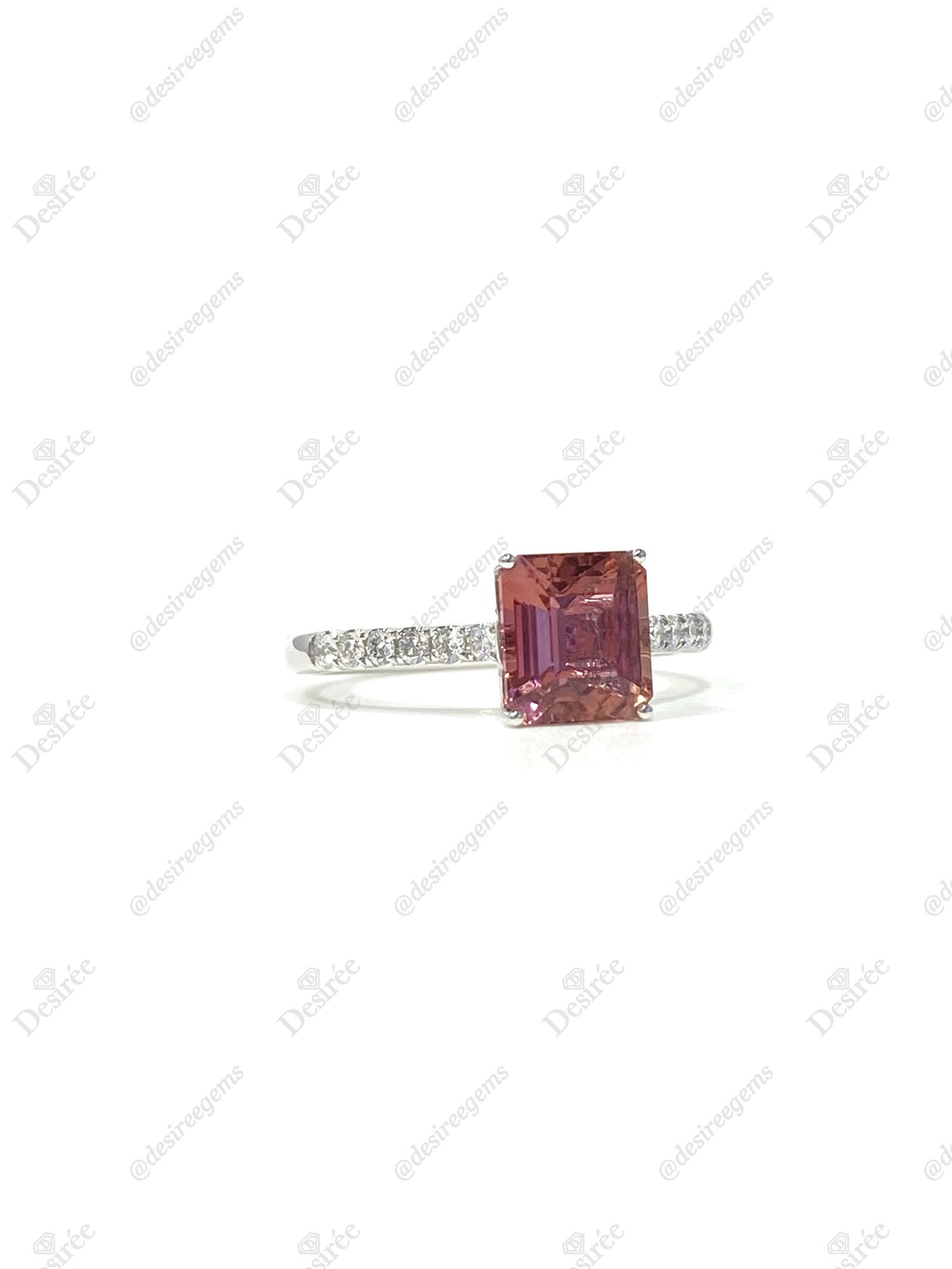 Natural Purplish Pink Tourmaline 1.55ct Ring