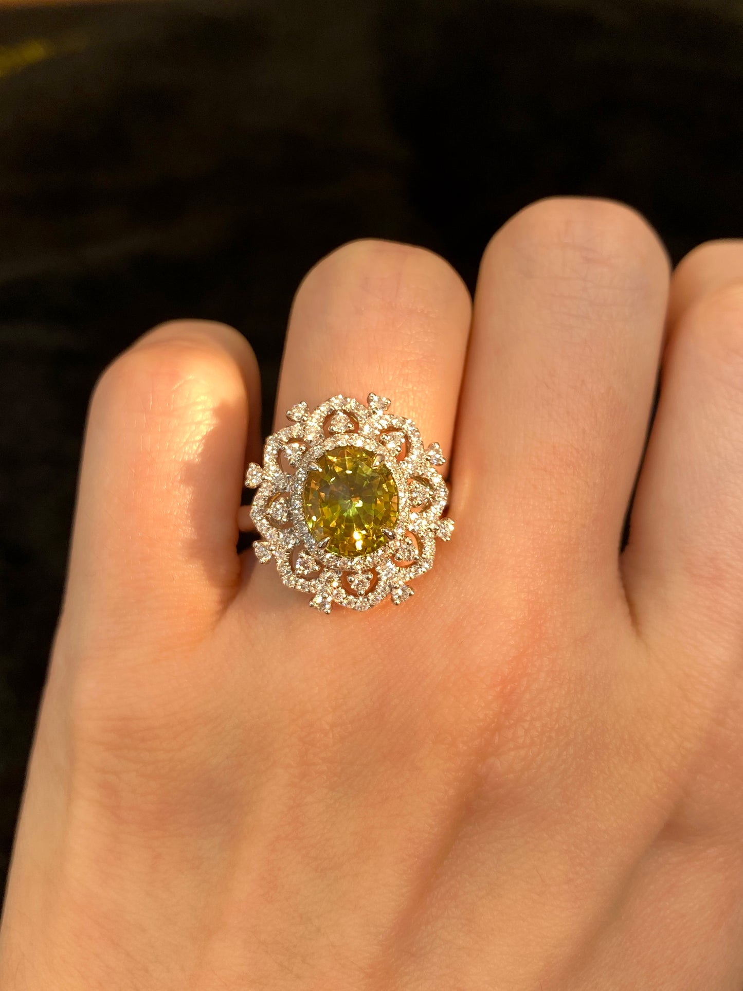 Natural Color Change Alexandrite 3.19ct Ring