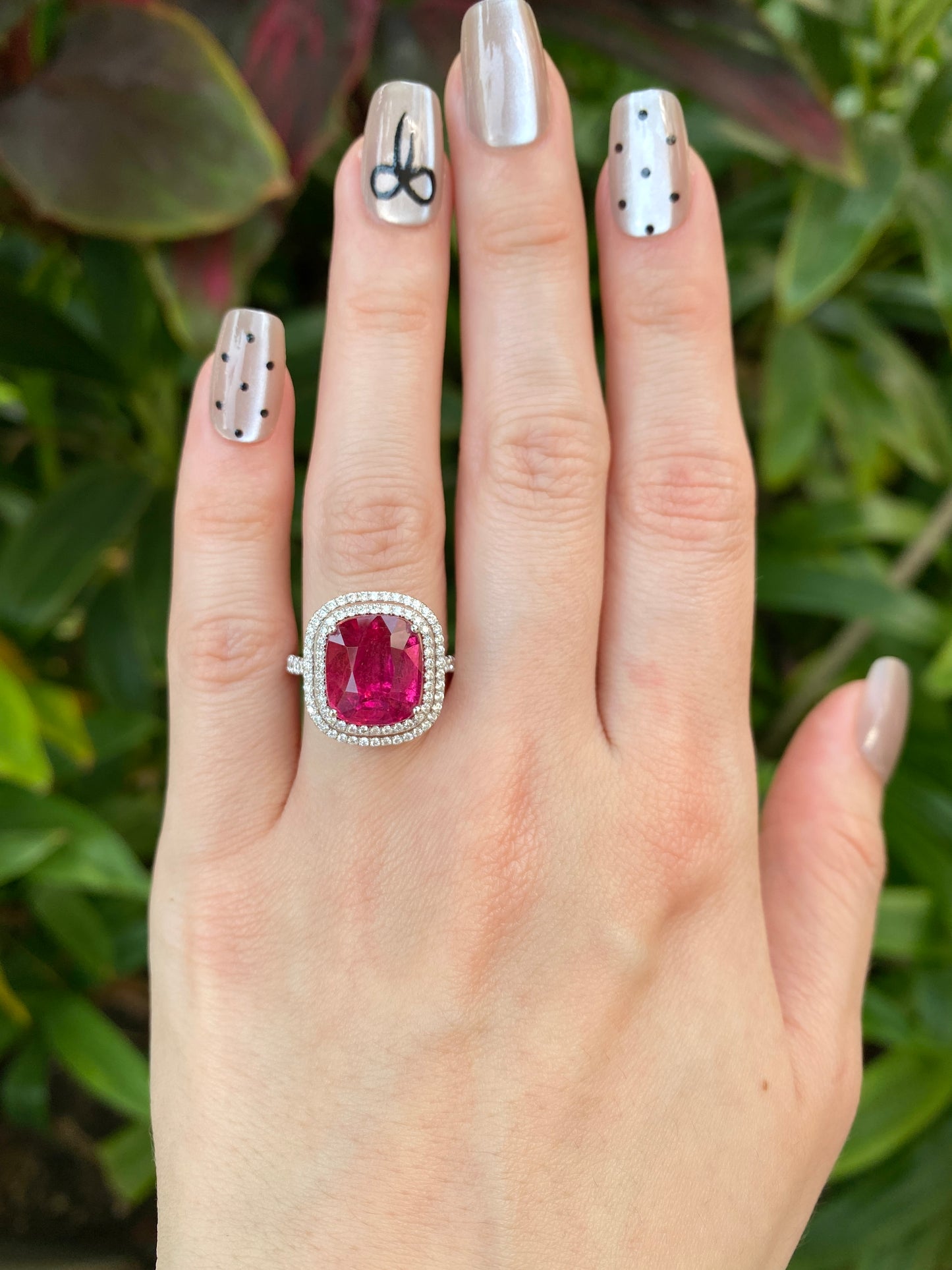 Natural Rubellite Tourmaline 5.29ct Ring