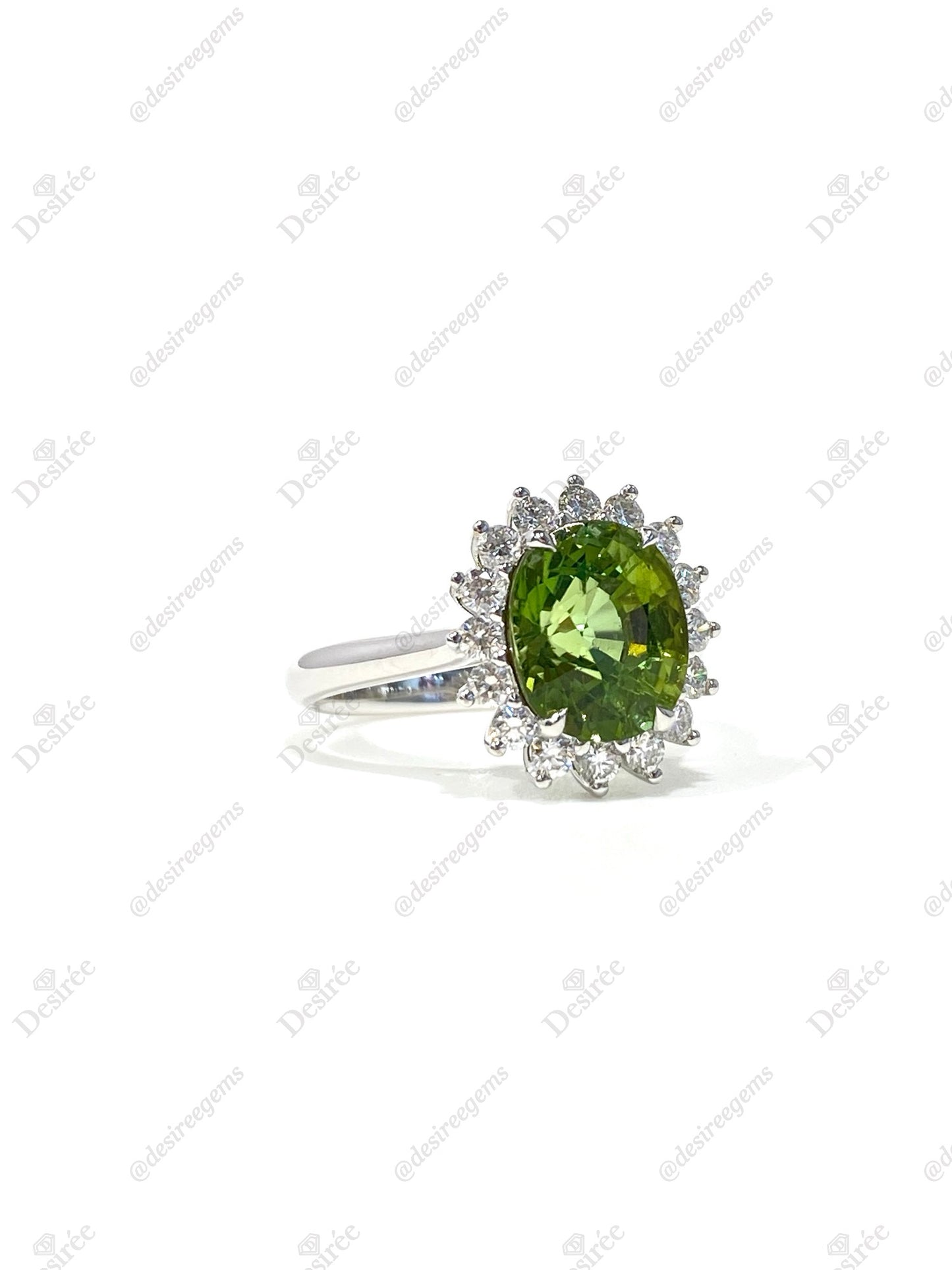 Natural Green Tourmaline 2.91ct Ring