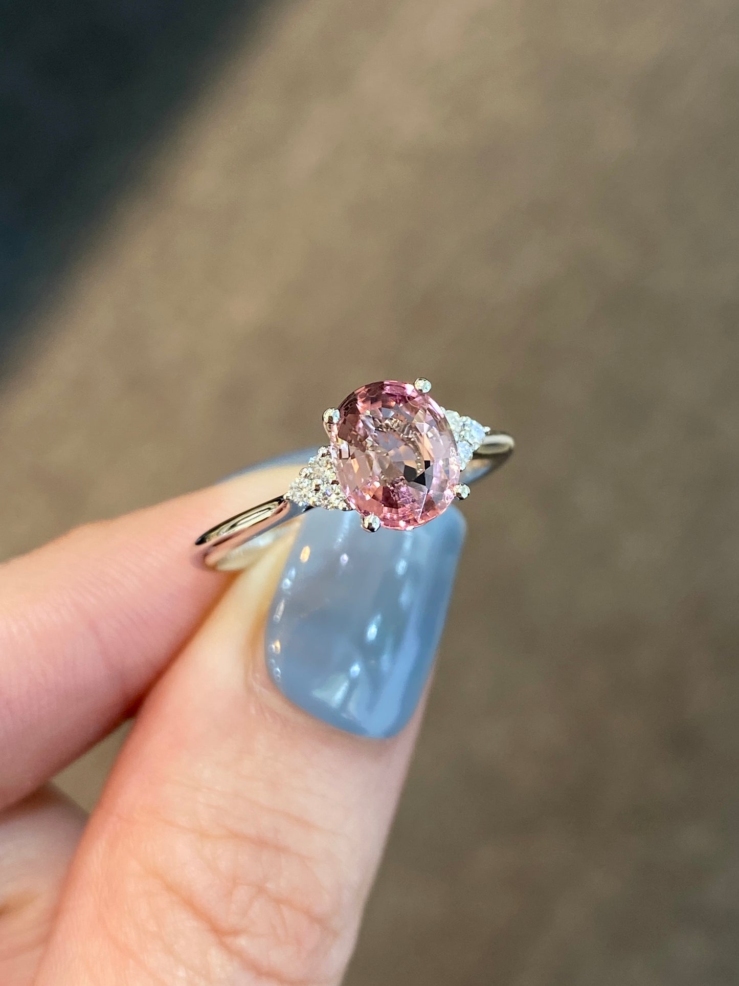 Natural Pink Tourmaline 1.49ct Ring