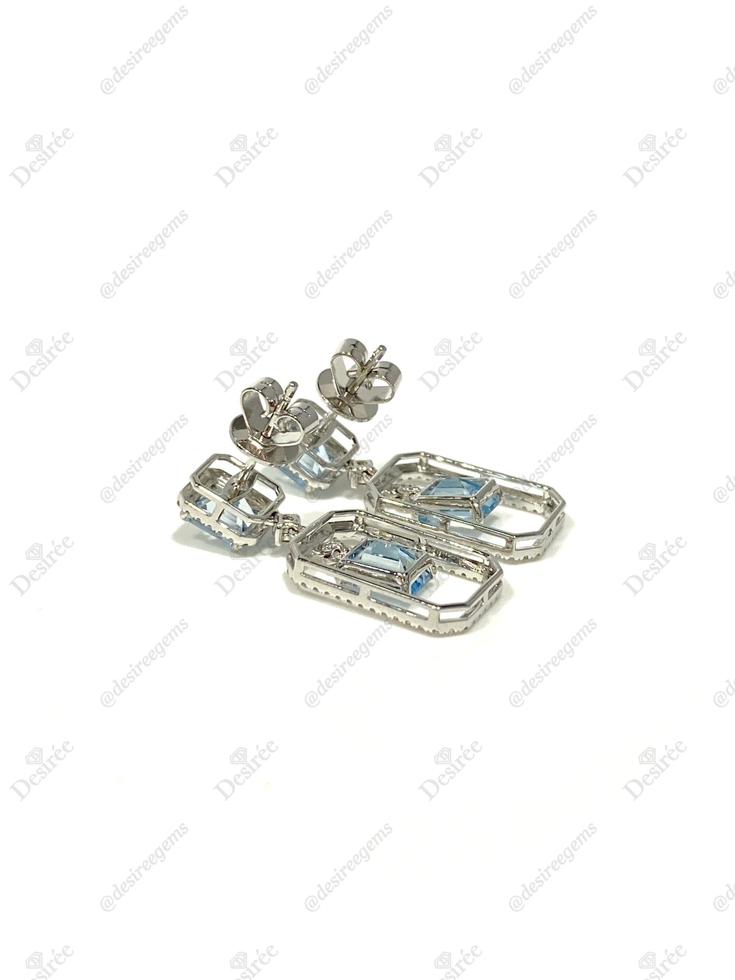 Natural Aquamarine Earrings 3.17ct