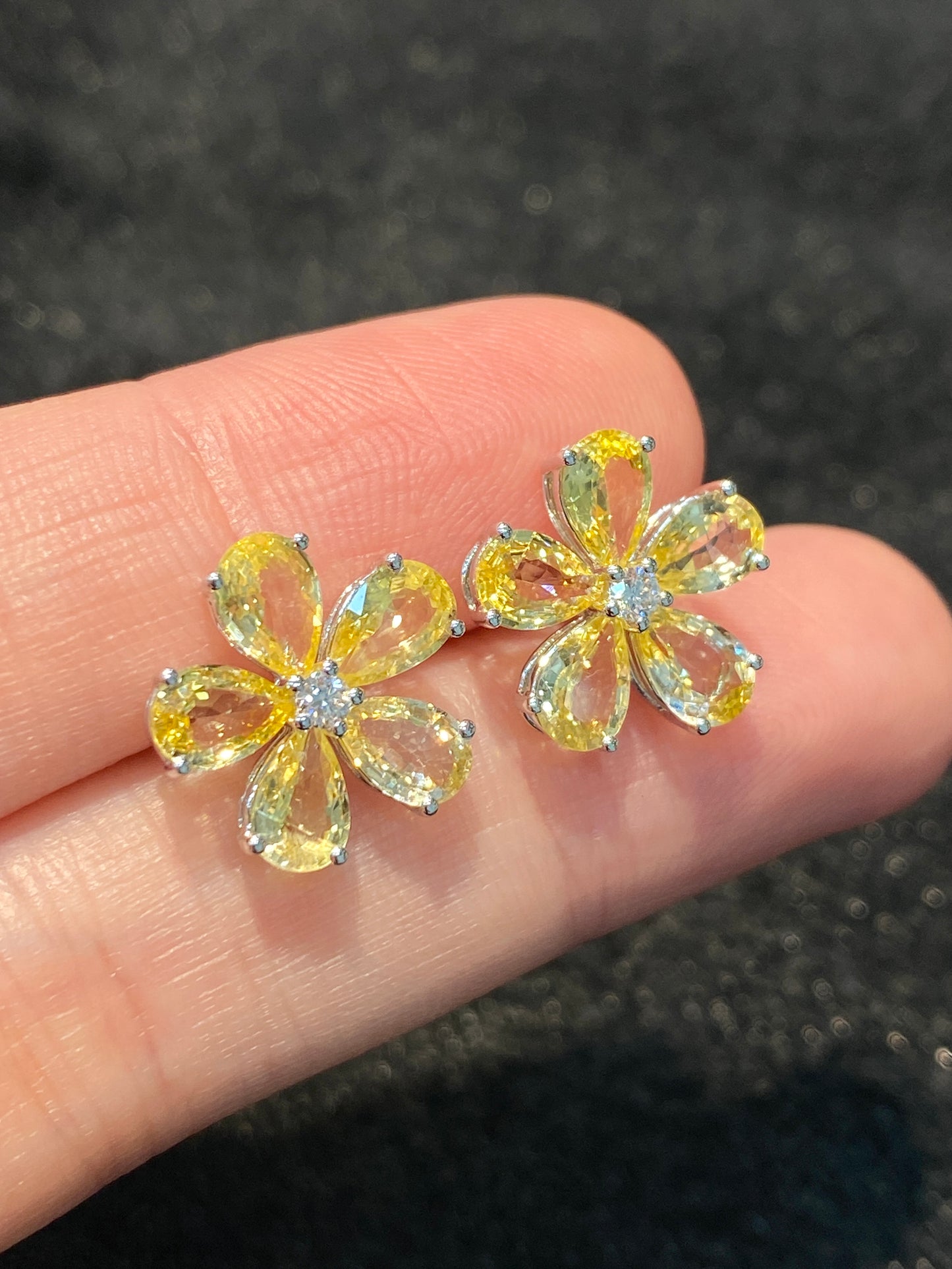 Natural Yellow Sapphire 4.05ct Earrings