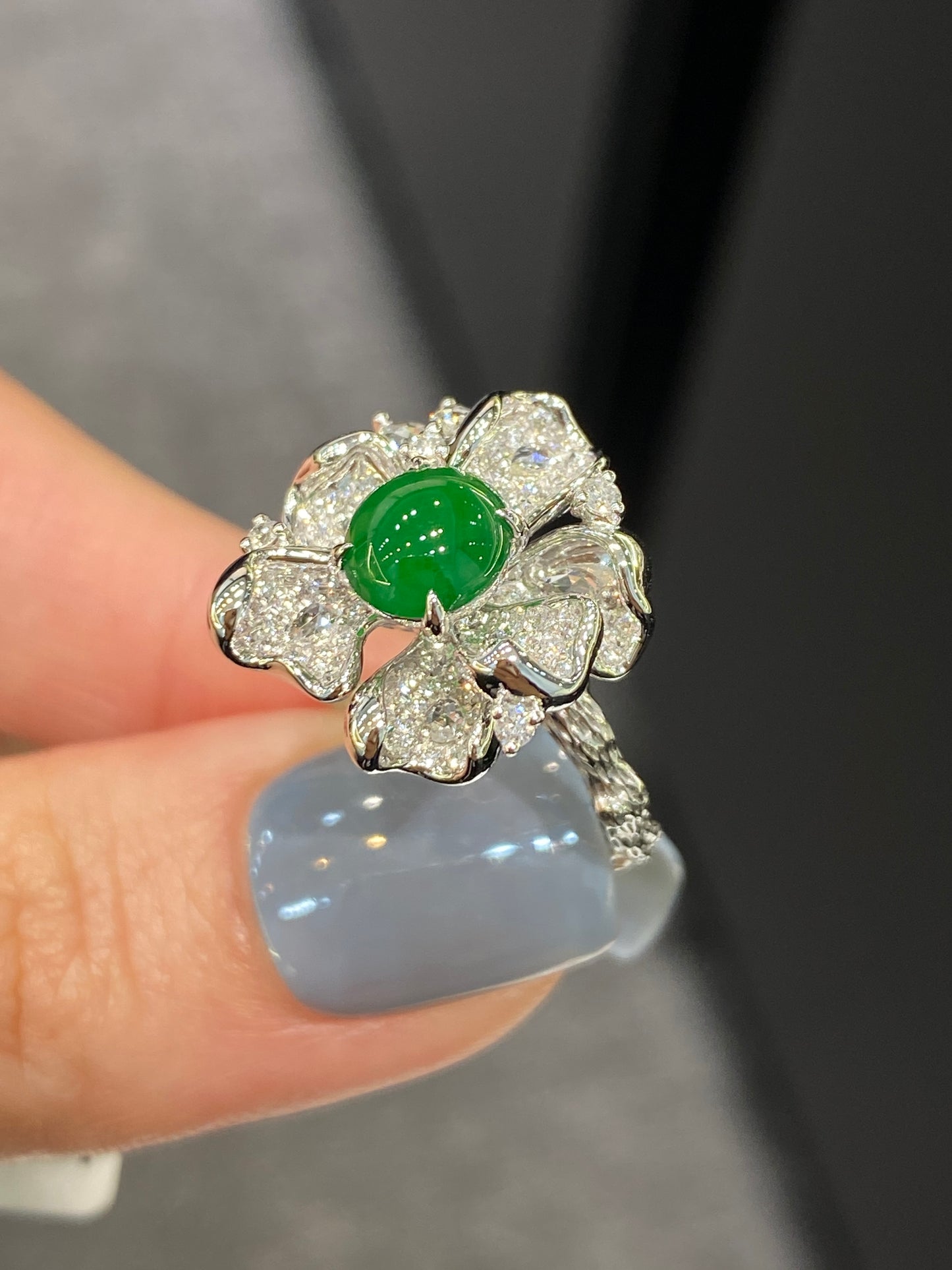 Natural Type A Jadeite Ring