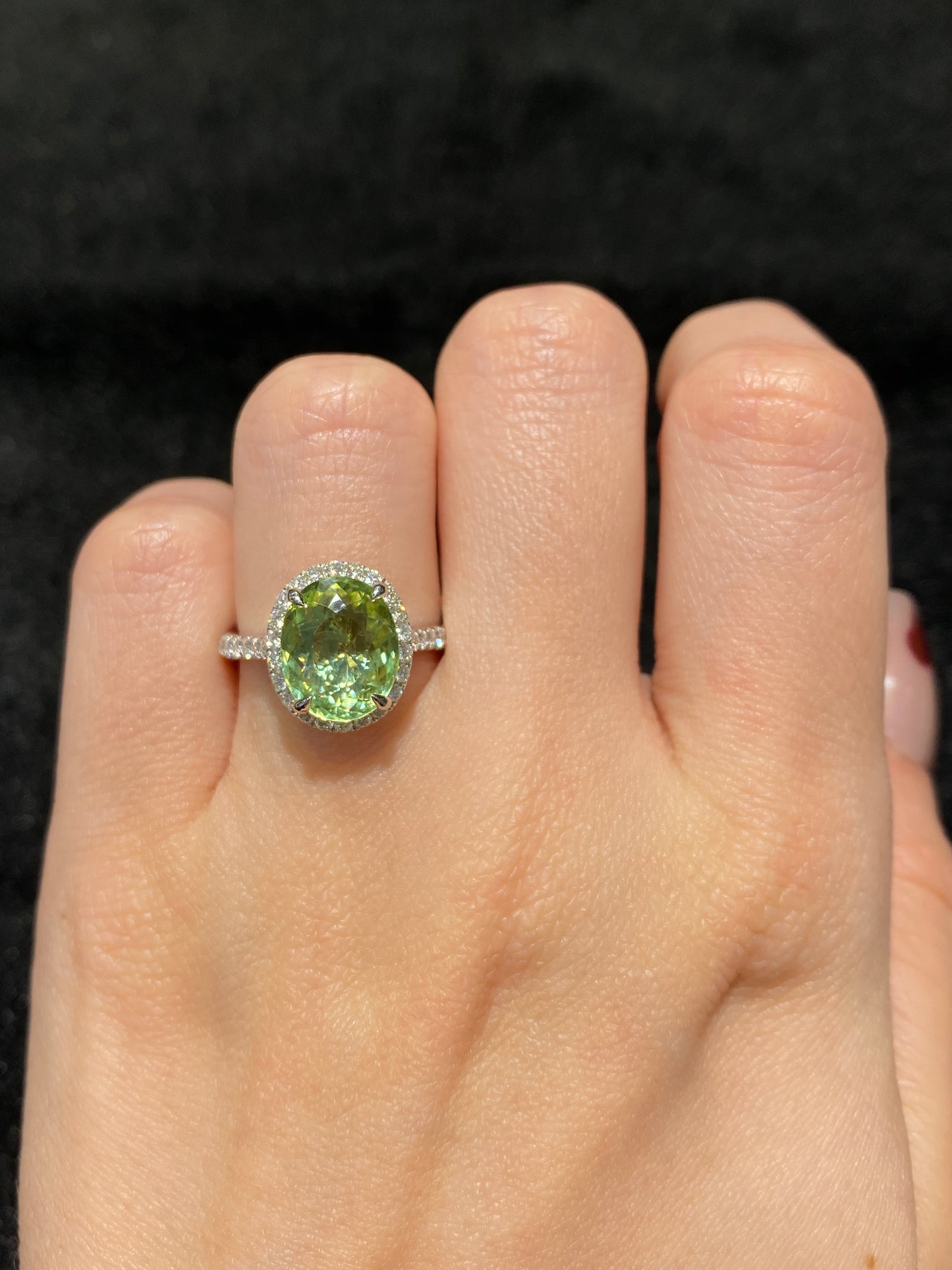 Natural Green Tourmaline 3.65ct Ring