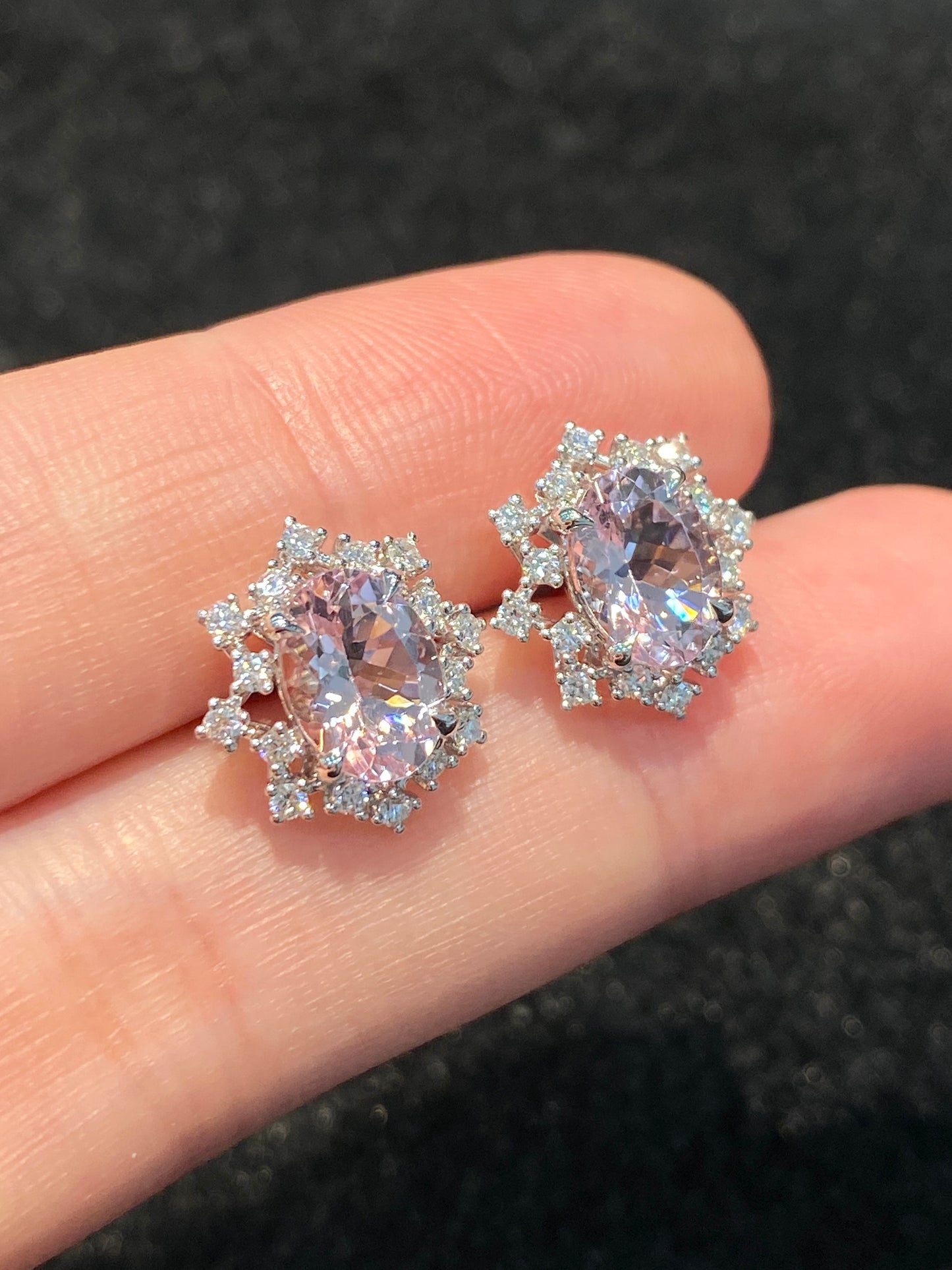 Natural Morganite 2.88ct Earrings