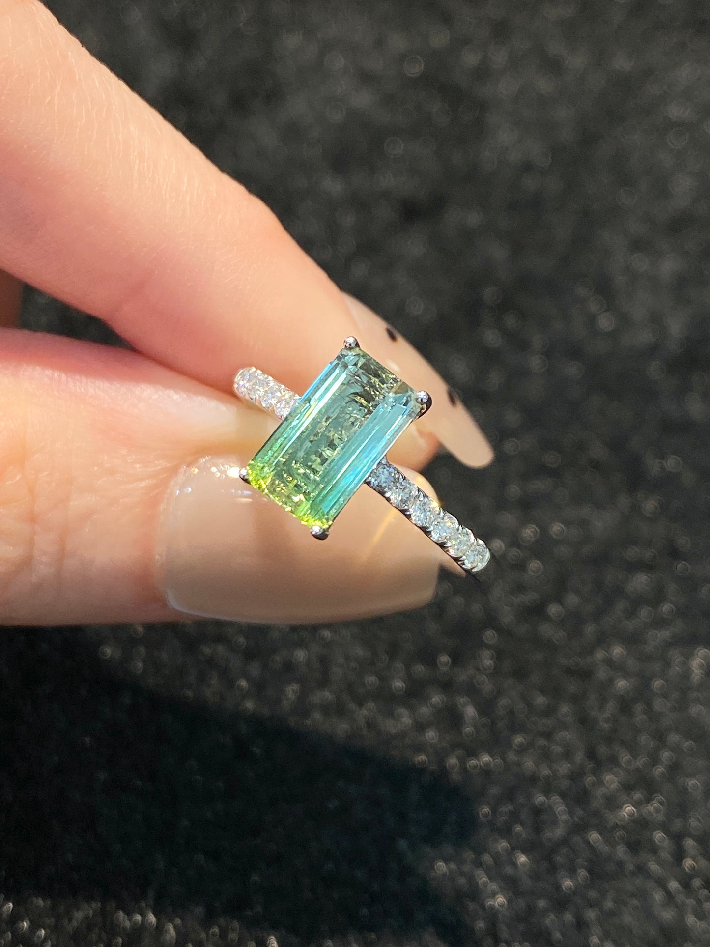 Natural Green Tourmaline 1.85ct Ring