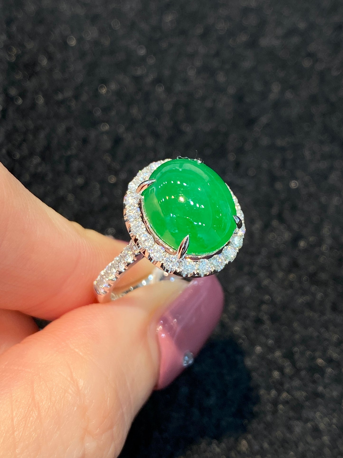 Natural Type A Jadeite Ring