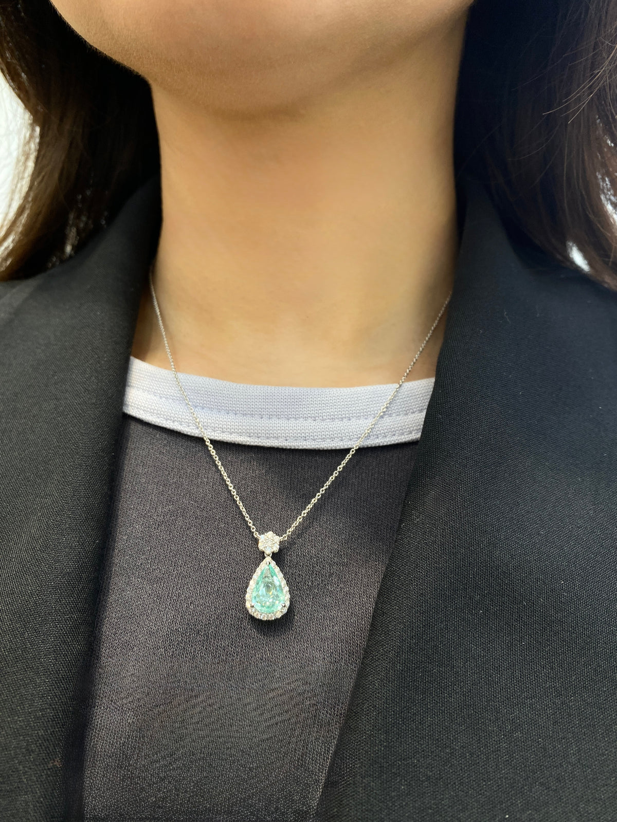 Natural Paraiba Tourmaline 1.52ct Necklace