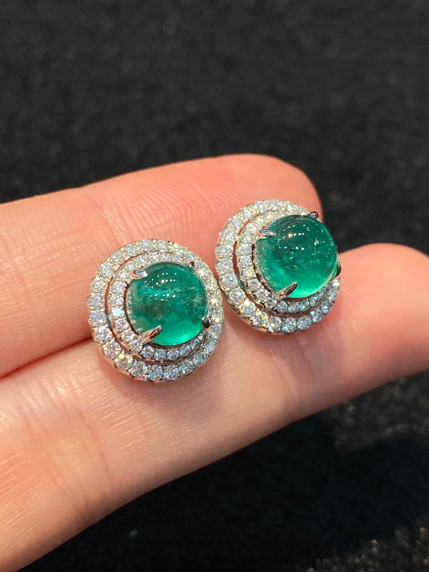 Natural Emerald 4.23ct Earrings