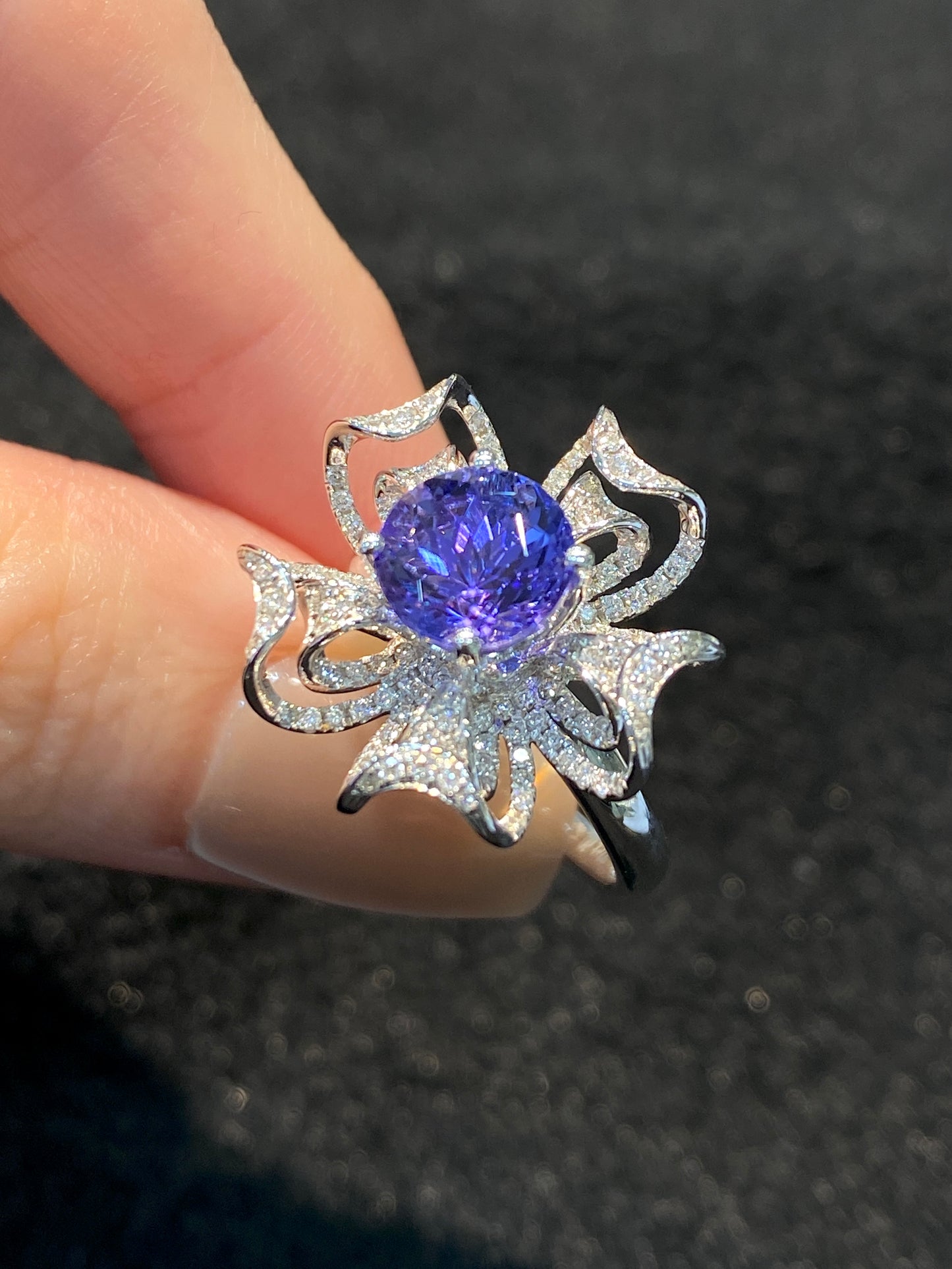 Natural Tanzanite 2.27ct Ring / Pendant 2 Way Wear Jewellery