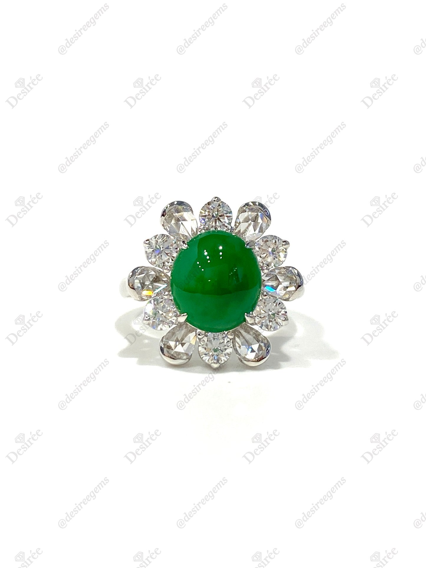 Natural Type A Jadeite Ring