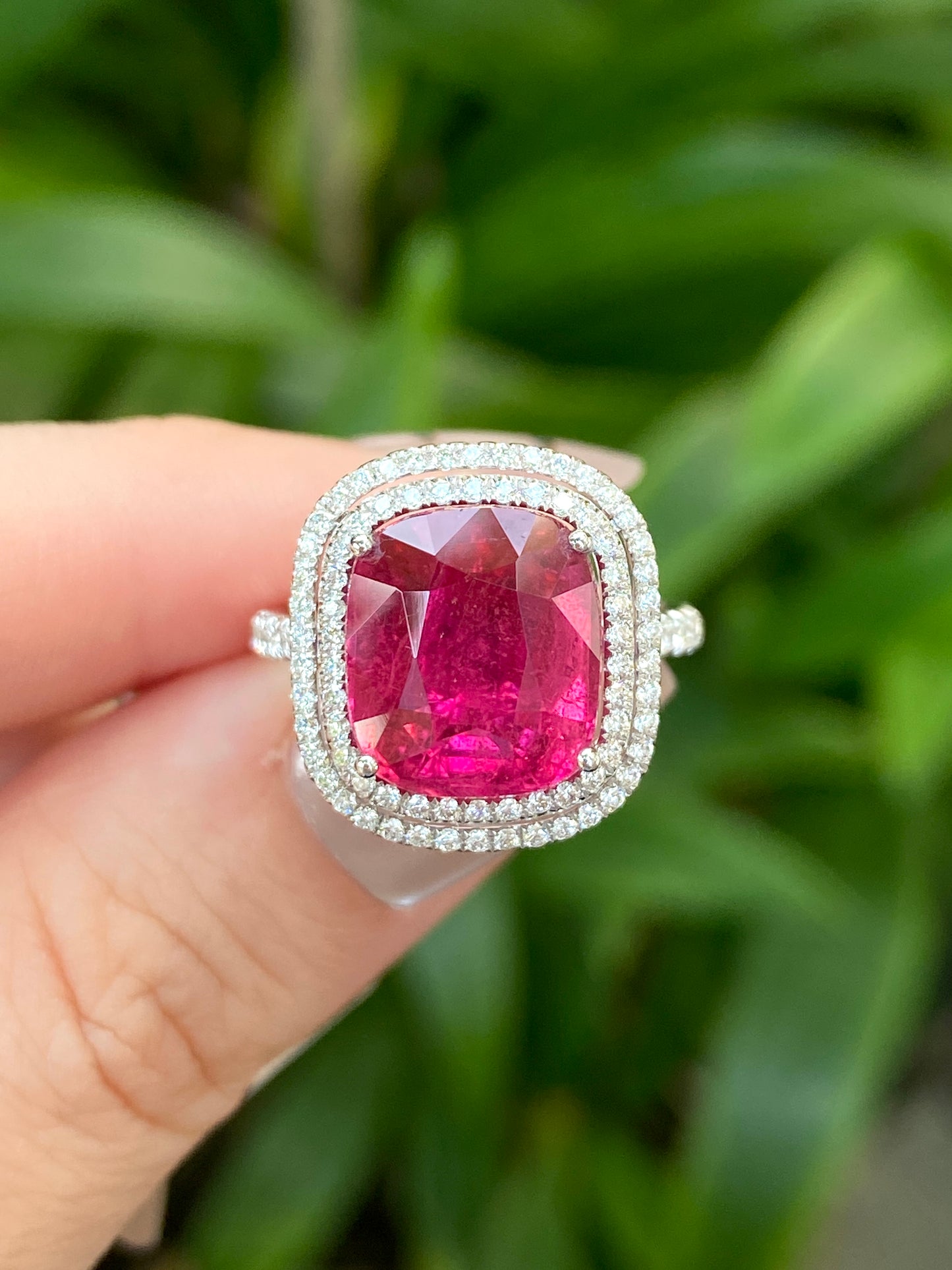 Natural Rubellite Tourmaline 5.29ct Ring