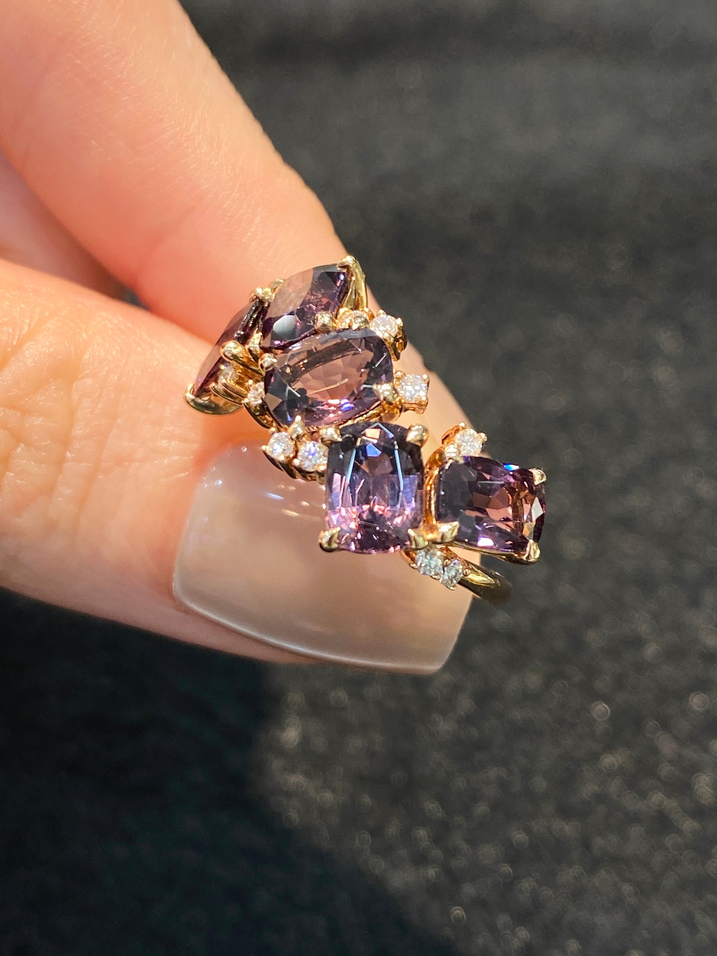 Natural Purple Spinel 5.03ct Ring