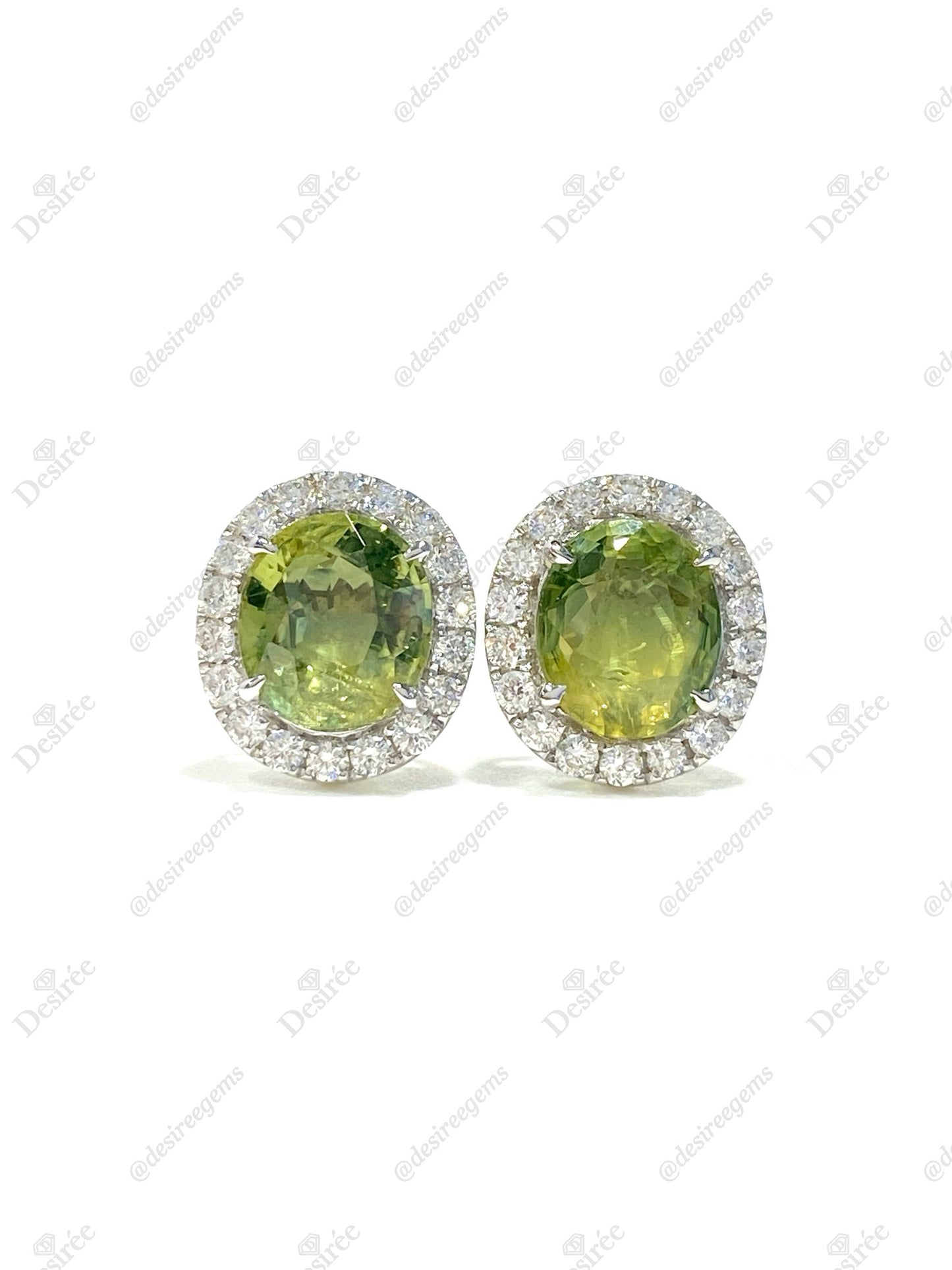 Natural Unheated Yellowish Green Sapphire Ring 4.76ct