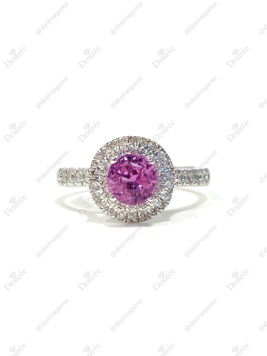 Natural Pink Sapphire 1.05ct Ring