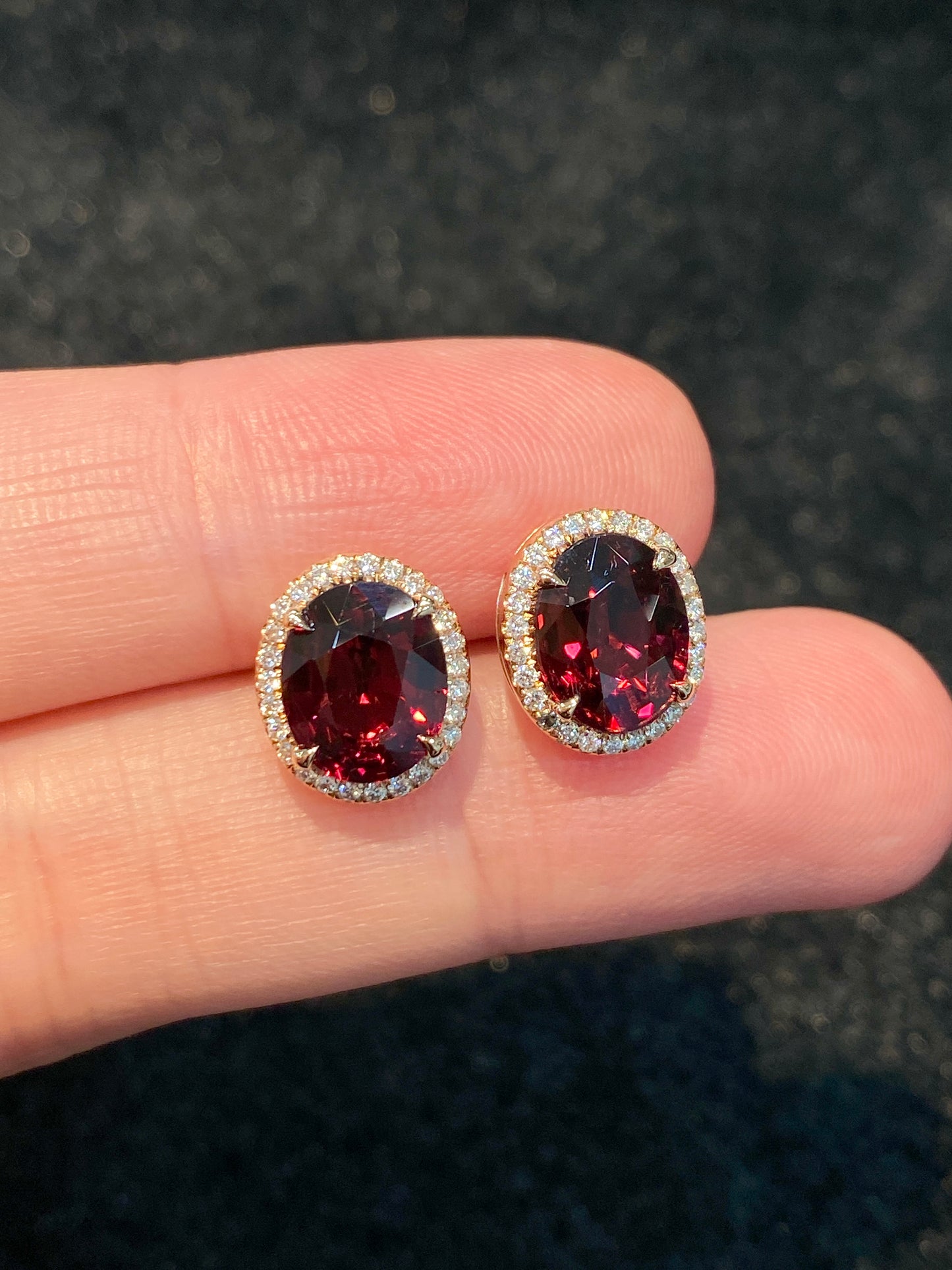 Natural Red Garnet 3.95ct Earrings