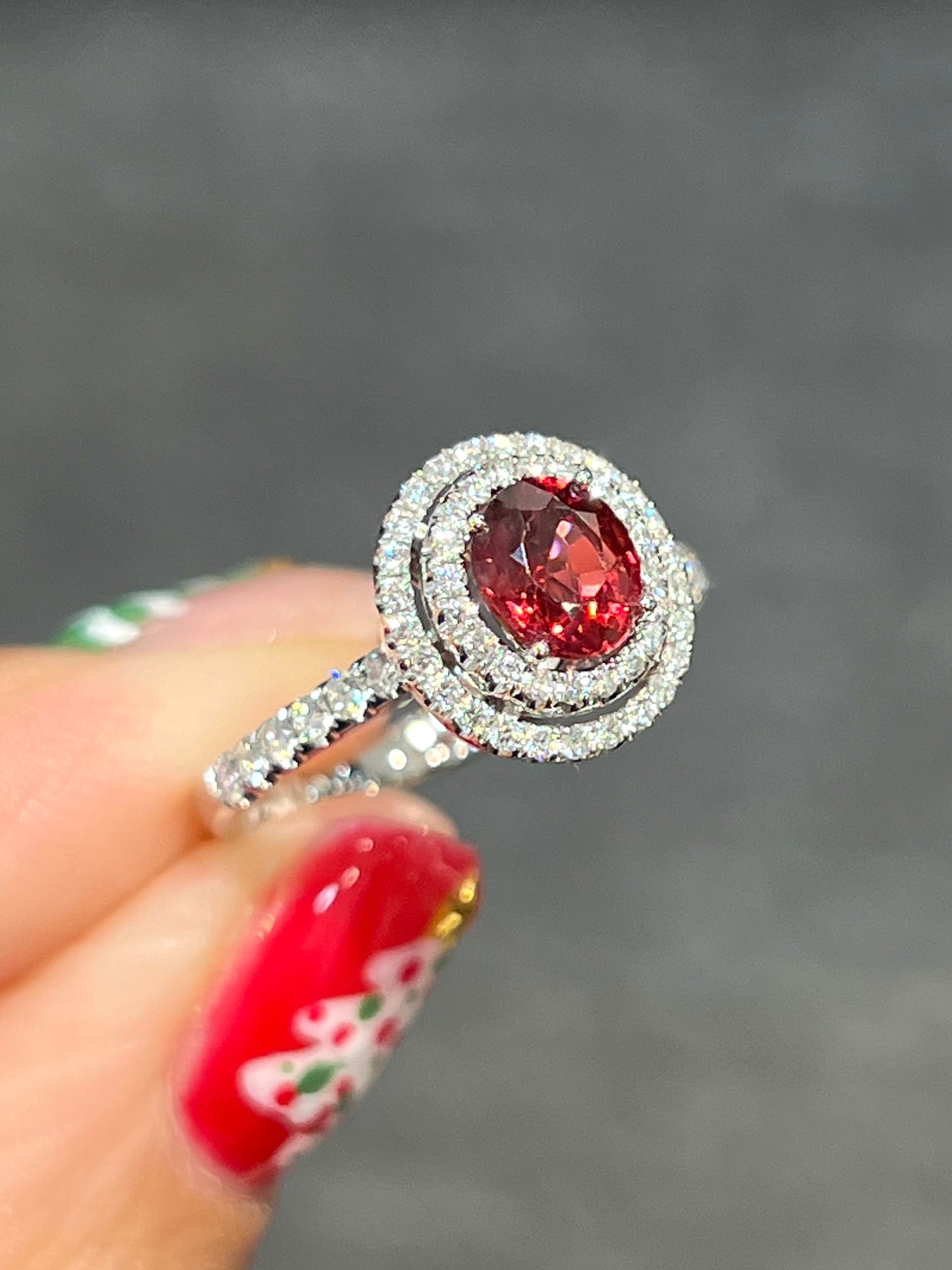 Natural Red Spinel 0.86ct Ring