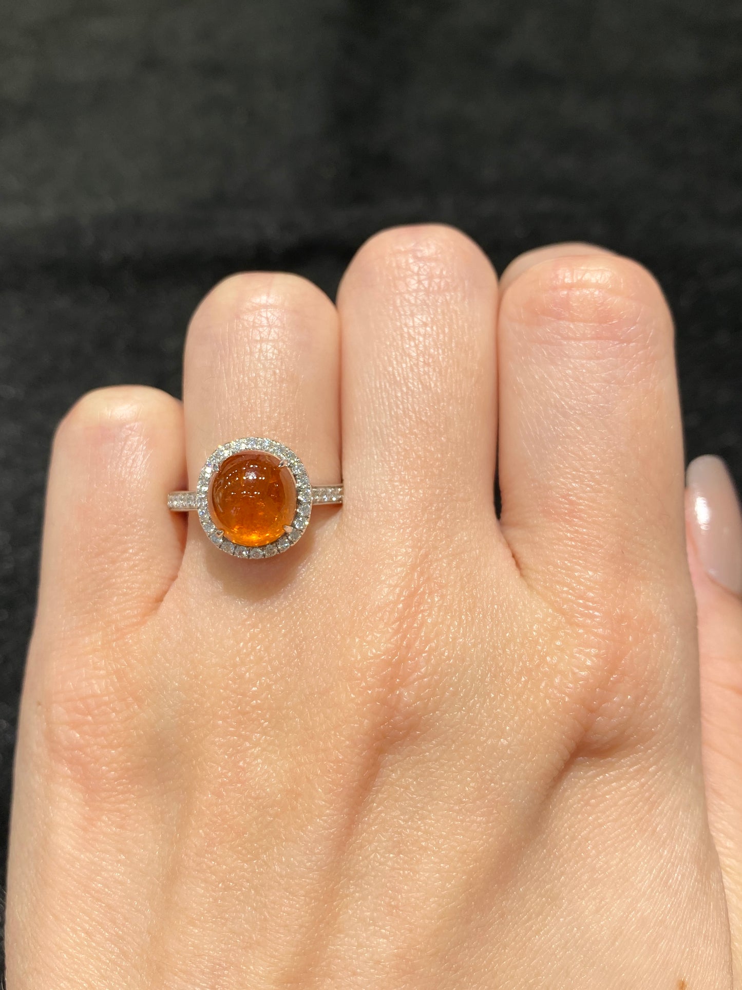 Natural Mandarin Garnet 3.71ct Ring