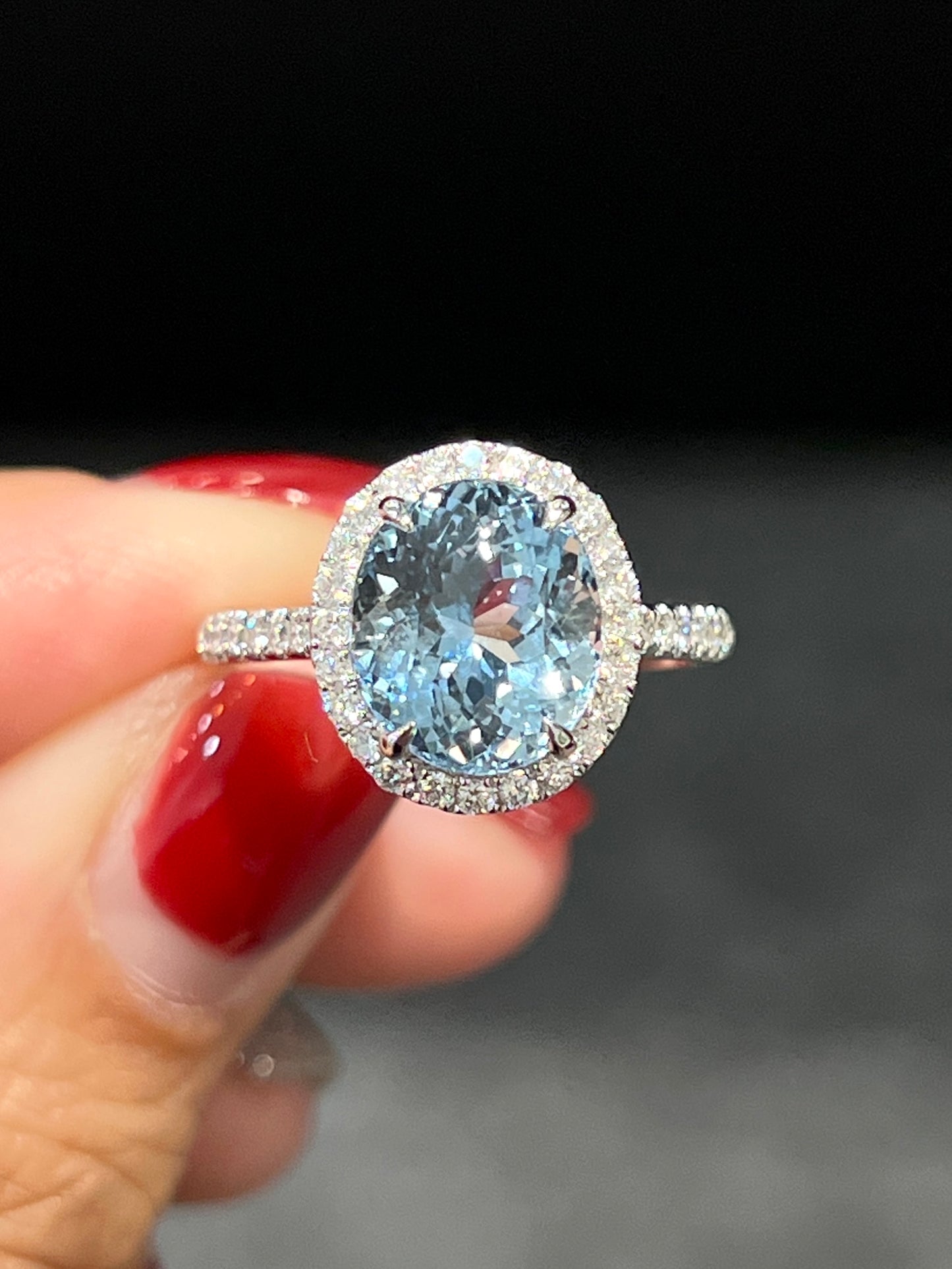Natural Aquamarine 3.19ct Ring