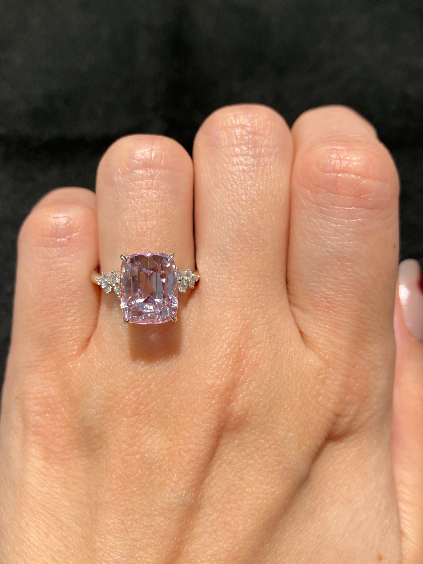 Natural Kunzite 7.08ct Ring