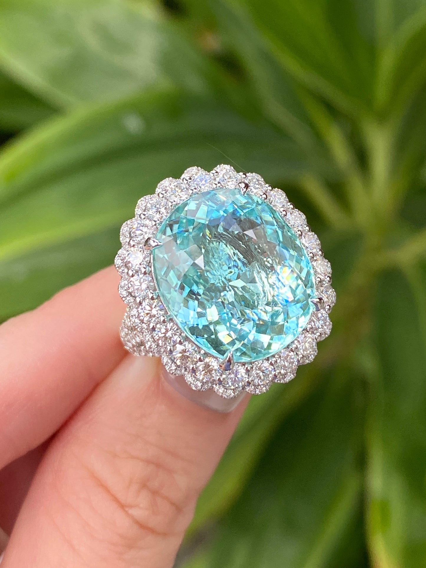 Natural Paraiba Tourmaline 14.85ct Ring