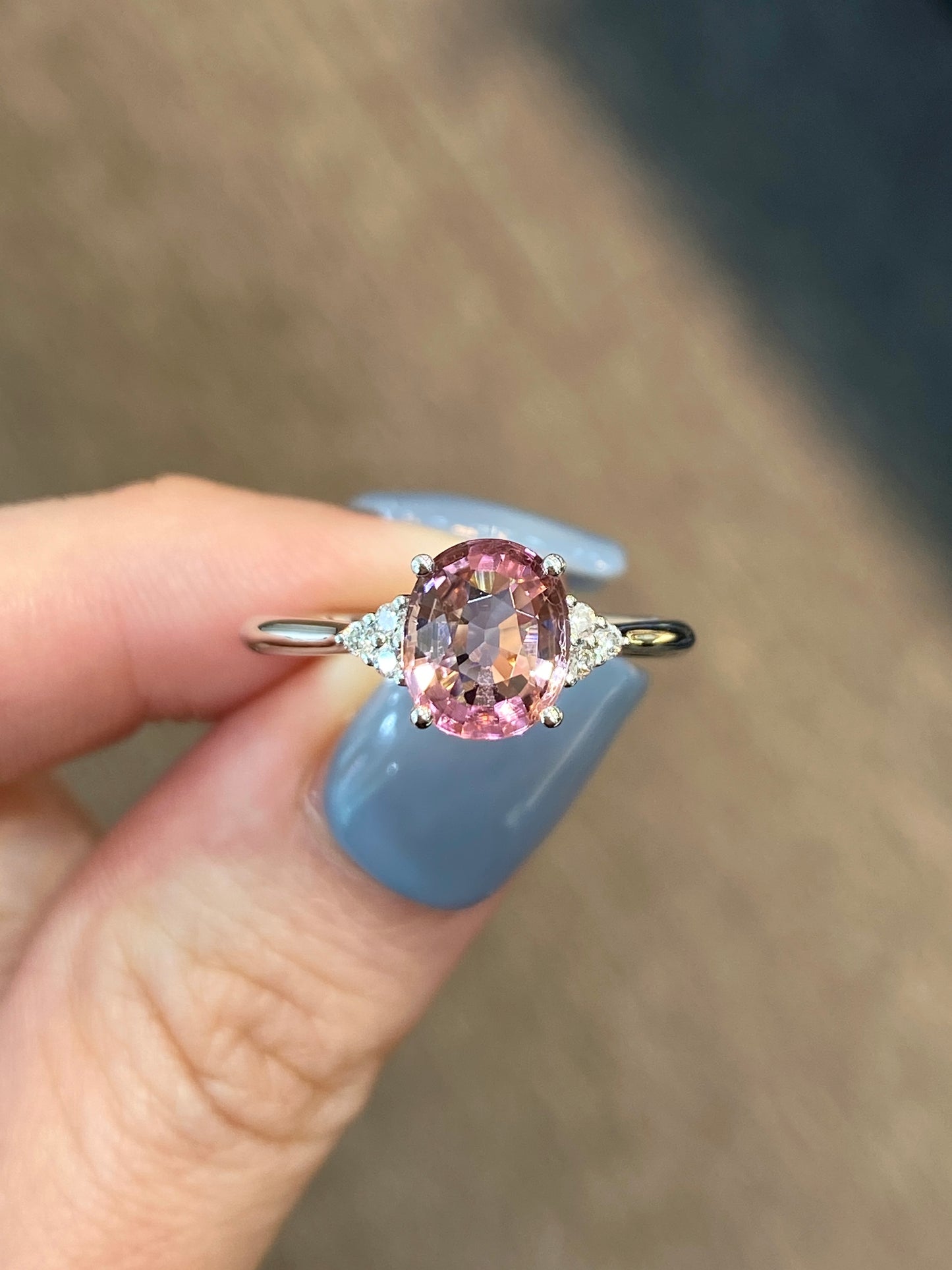 Natural Pink Tourmaline 1.49ct Ring