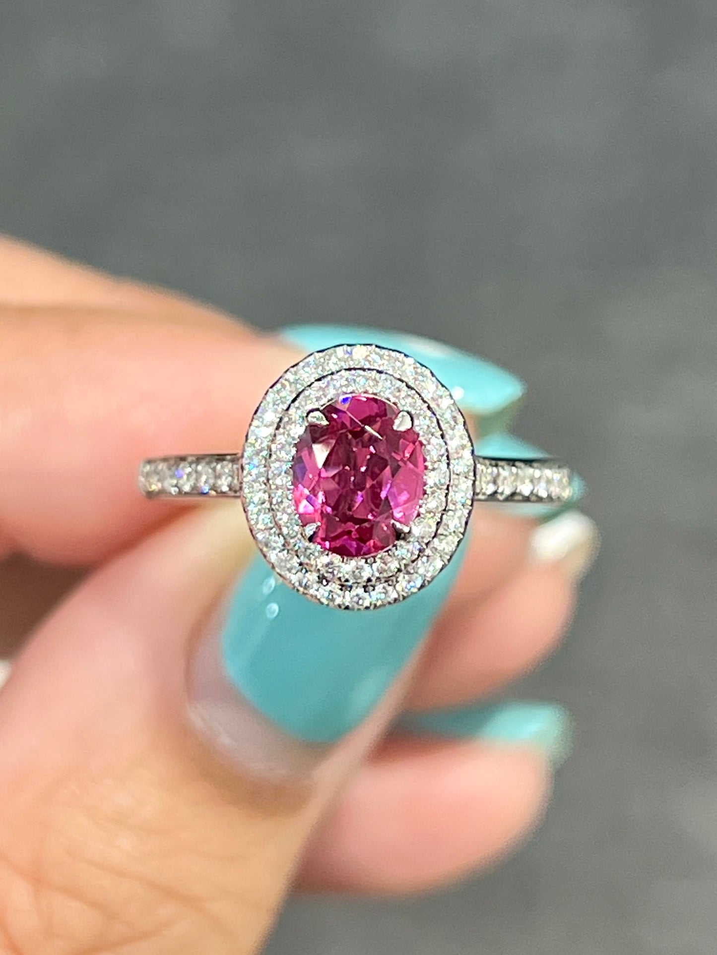 Natural Pink Spinel 0.87ct Ring