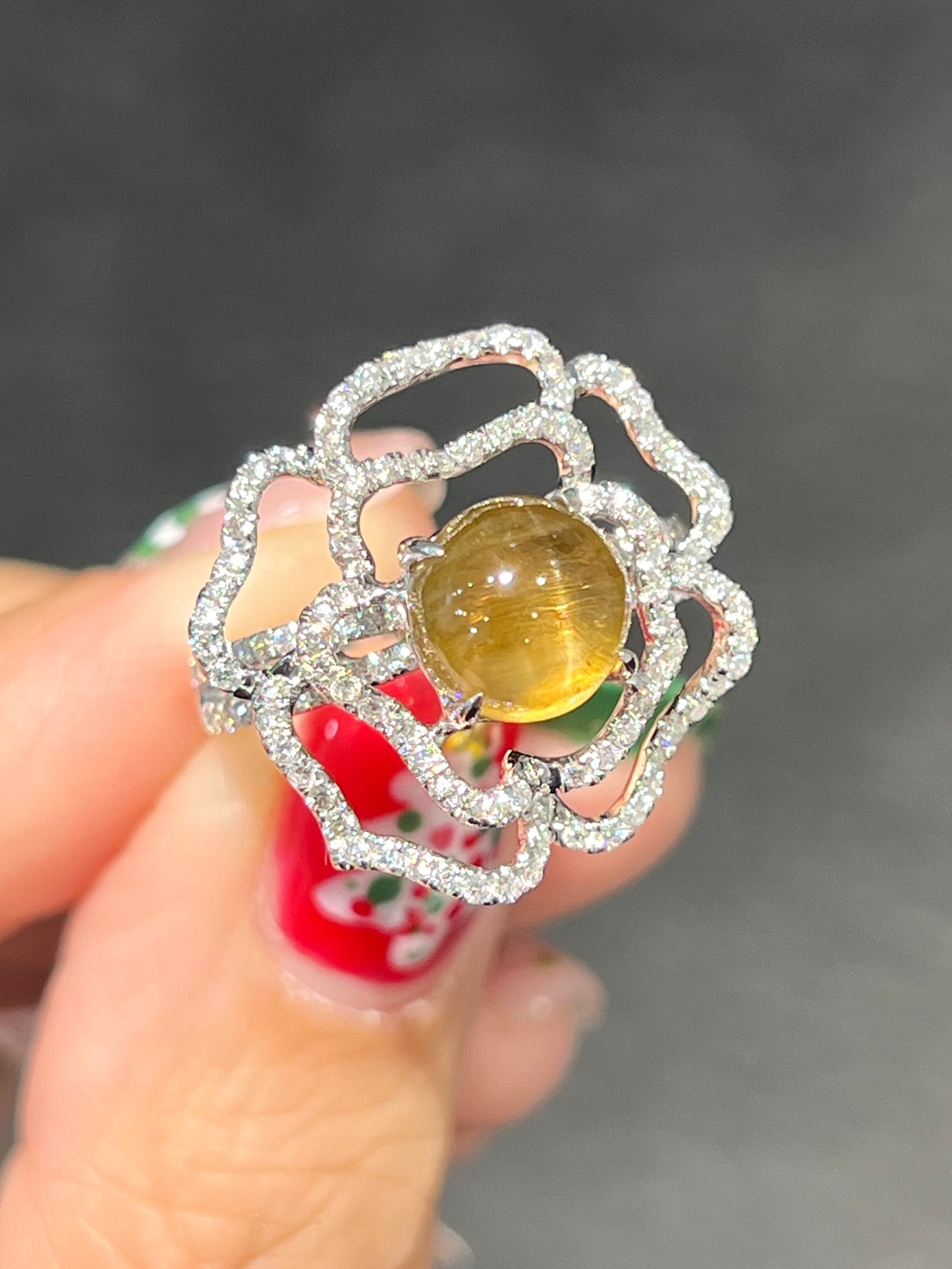 Natural Chrysoberyl Cat's Eye 3.80ct Ring