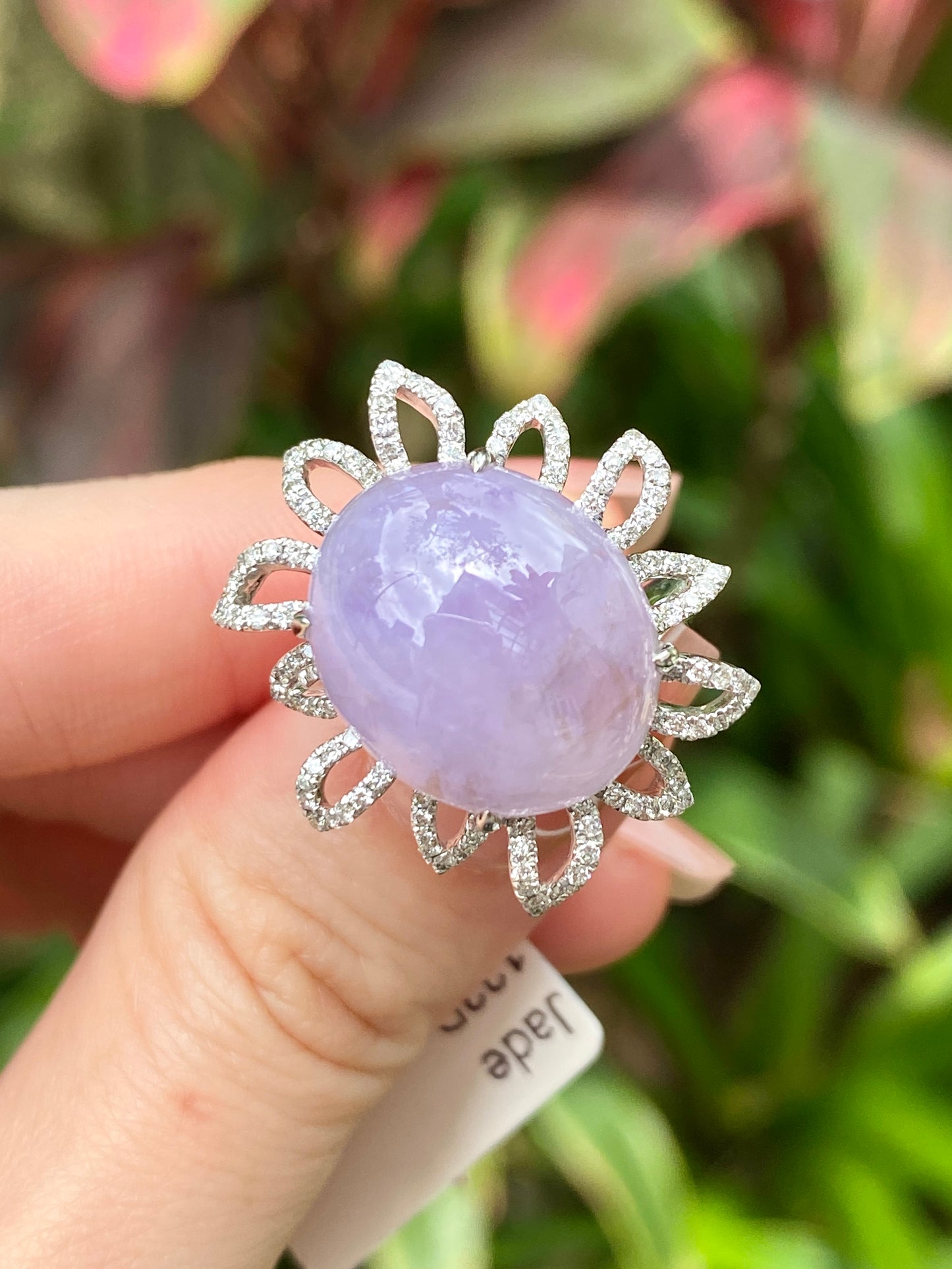 Natural Type A Lavender Jadeite Ring