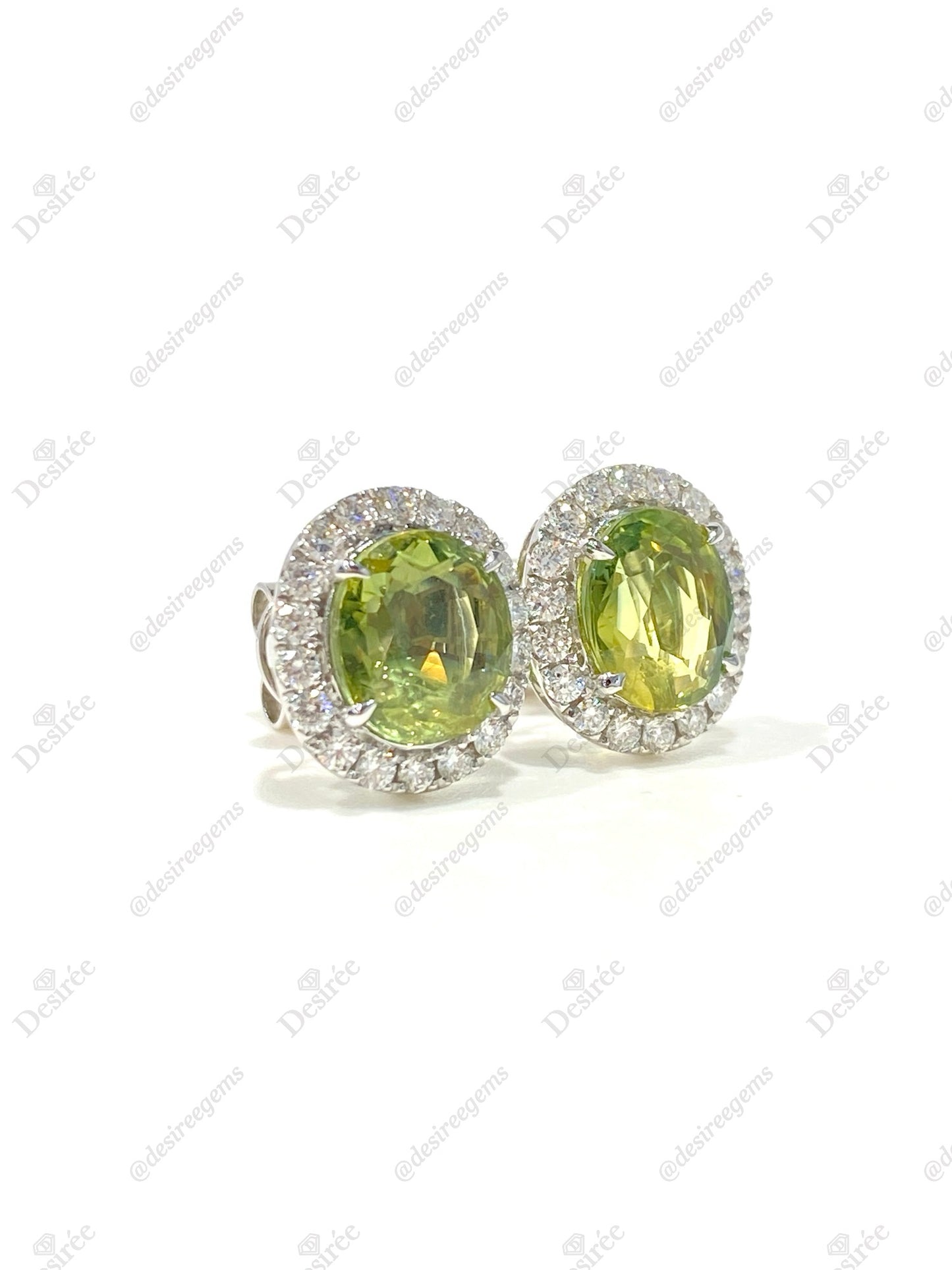 Natural Unheated Yellowish Green Sapphire Ring 4.76ct