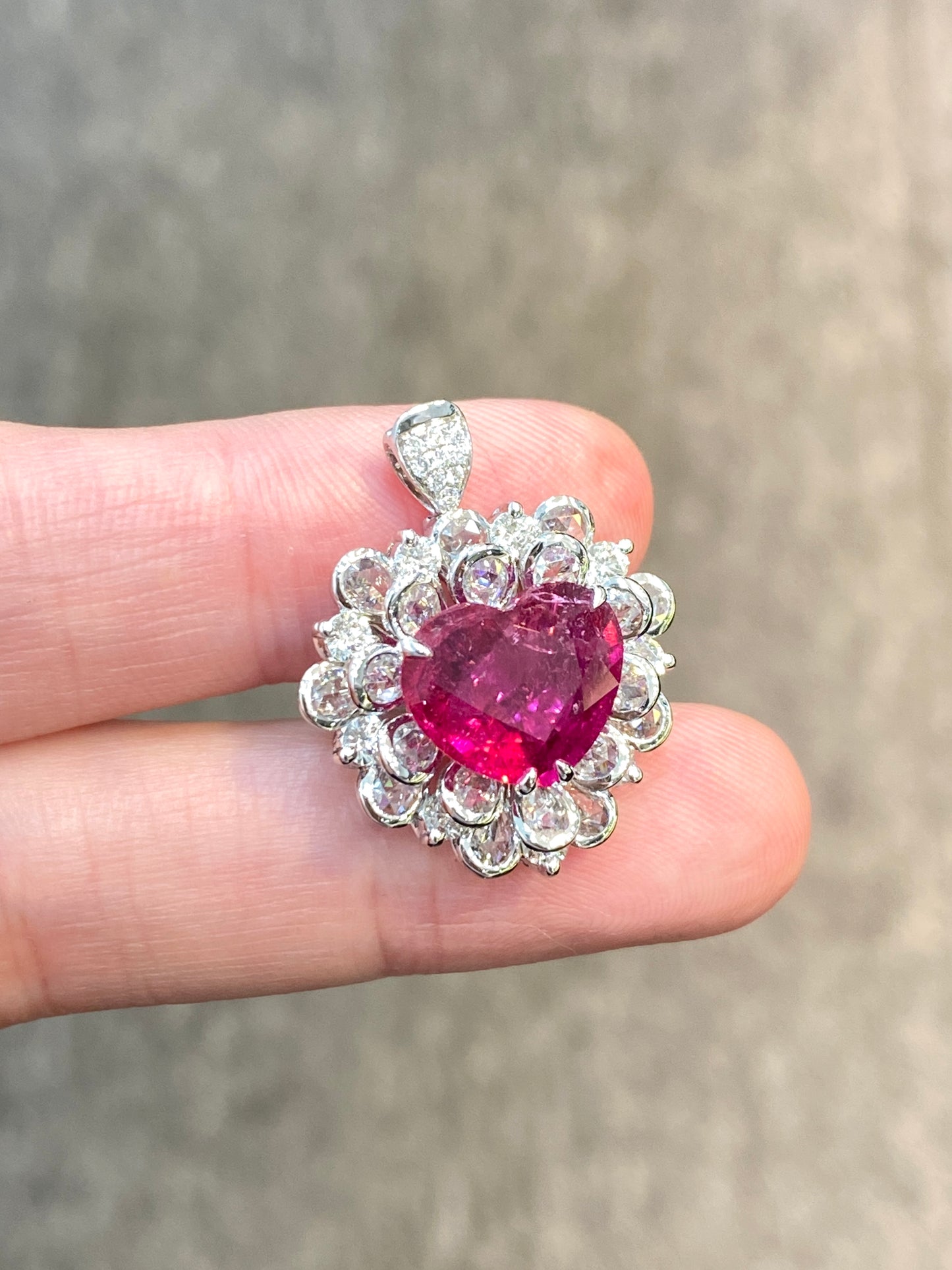 Natural Pink Tourmaline 3.73ct Ring/ Pendant