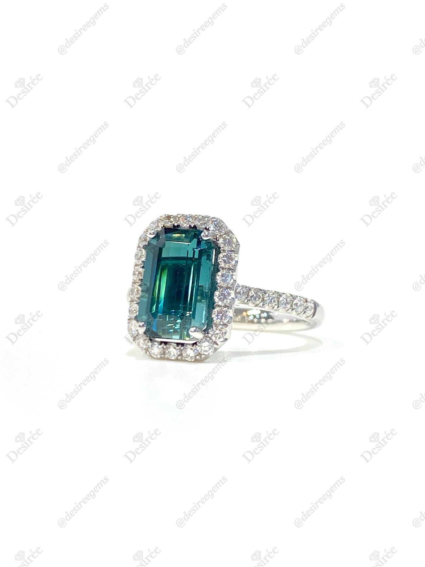 Natural Indicolite Blue Tourmaline 2.86ct Ring