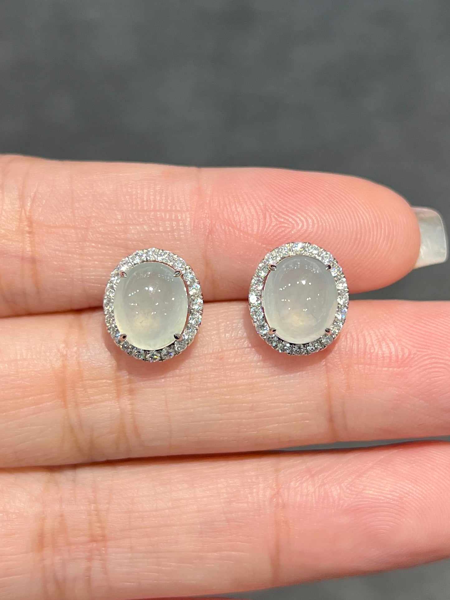 Natural Type A Icy Jadeite Earrings