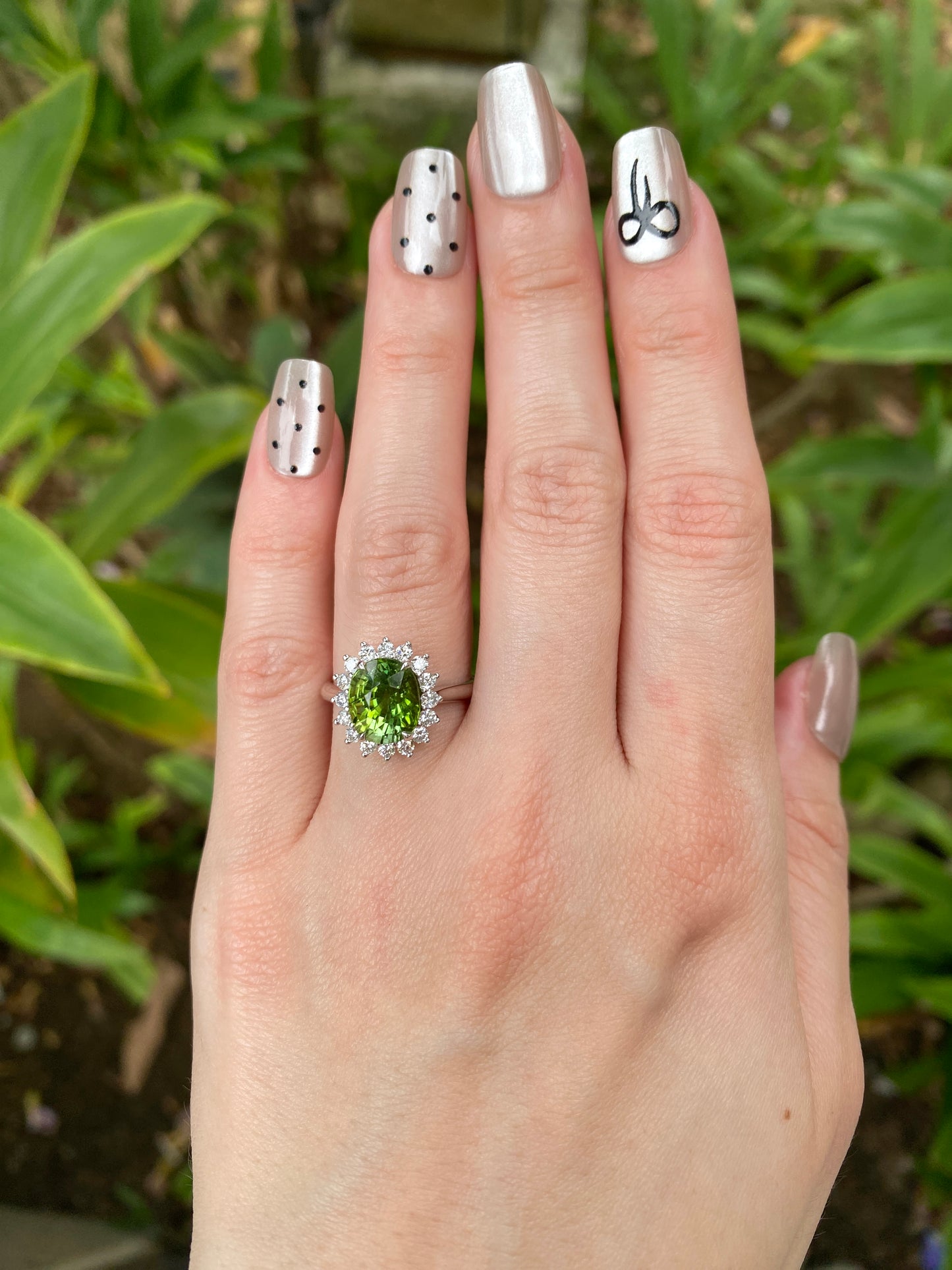 Natural Green Tourmaline 2.91ct Ring