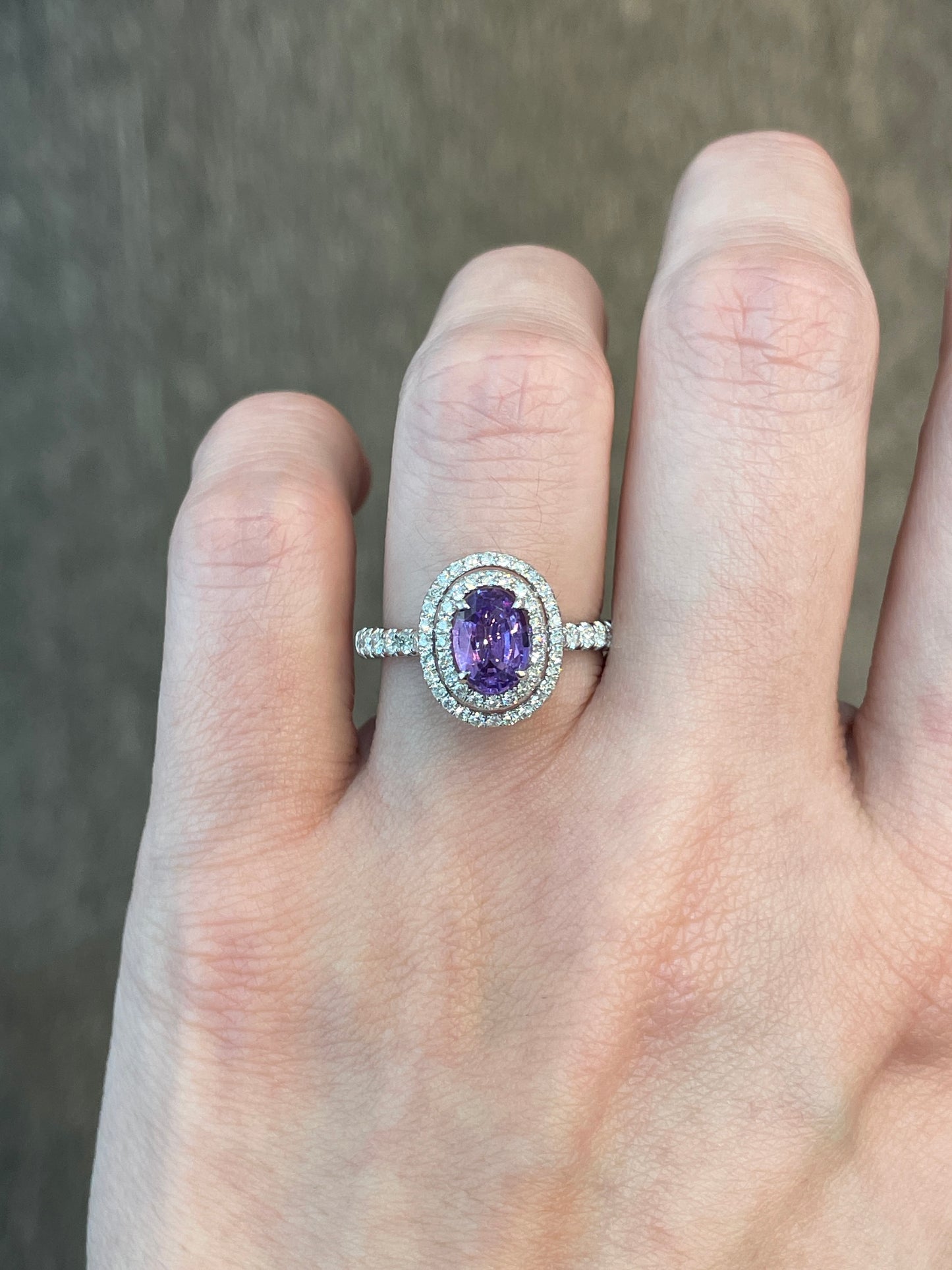 Natural Purple Sapphire 0.94ct Ring