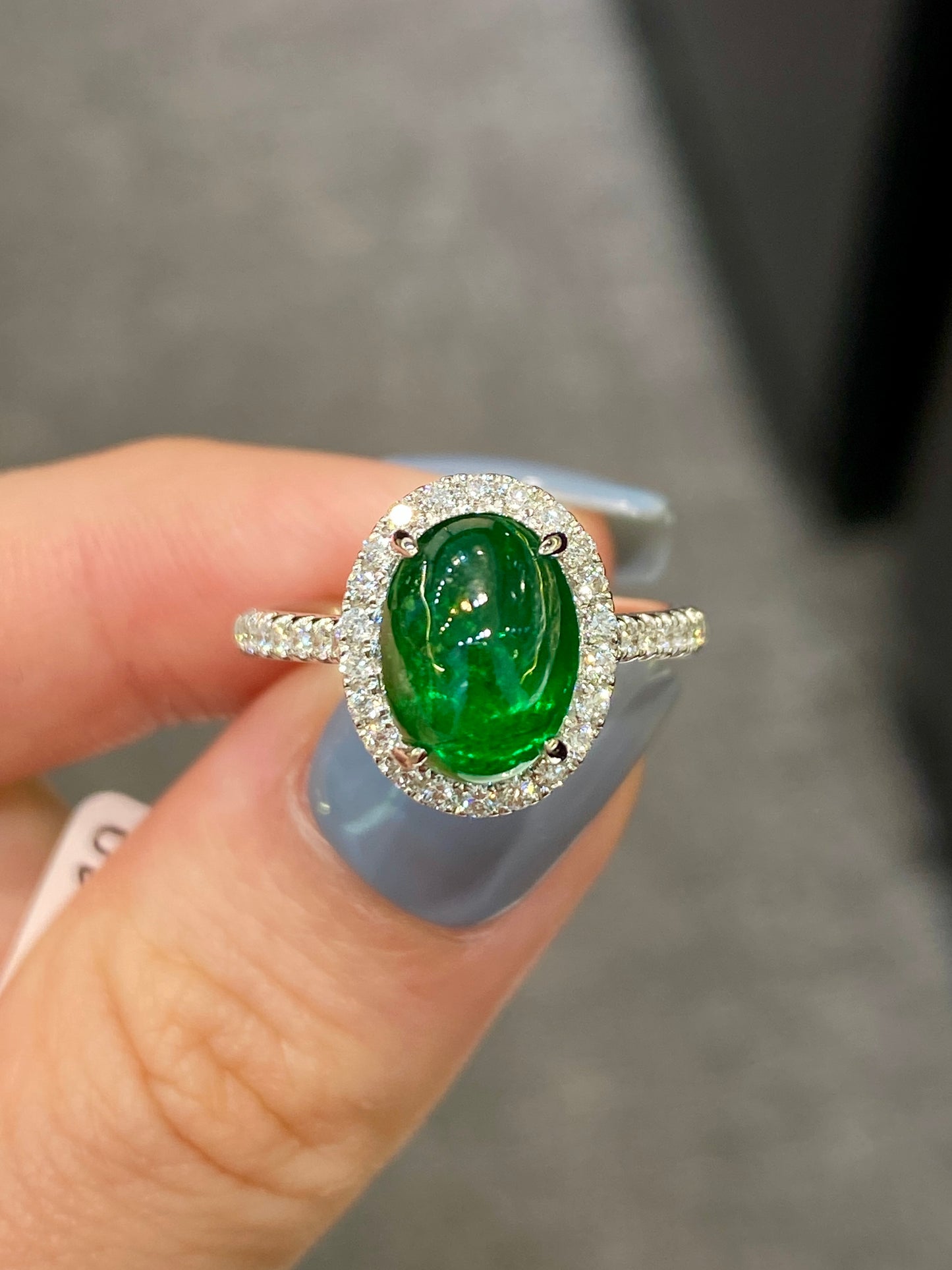 Natural Green Garnet Tsavorite 4.10ct Ring