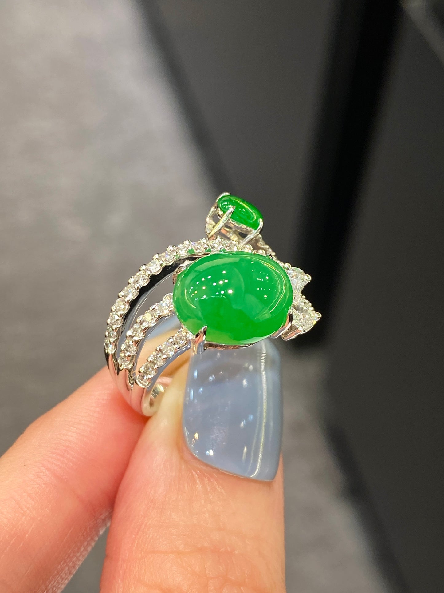 Natural Type A Jadeite Ring